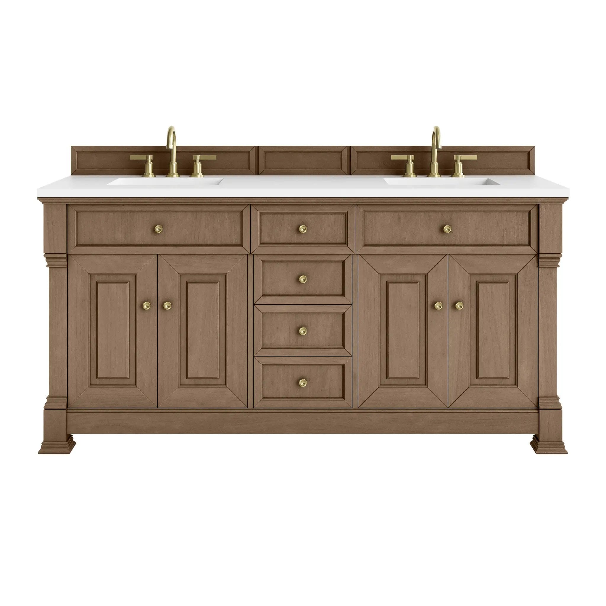 James Martin Brookfield 72" Double Vanity Set - Pecan by James Martin Vanities