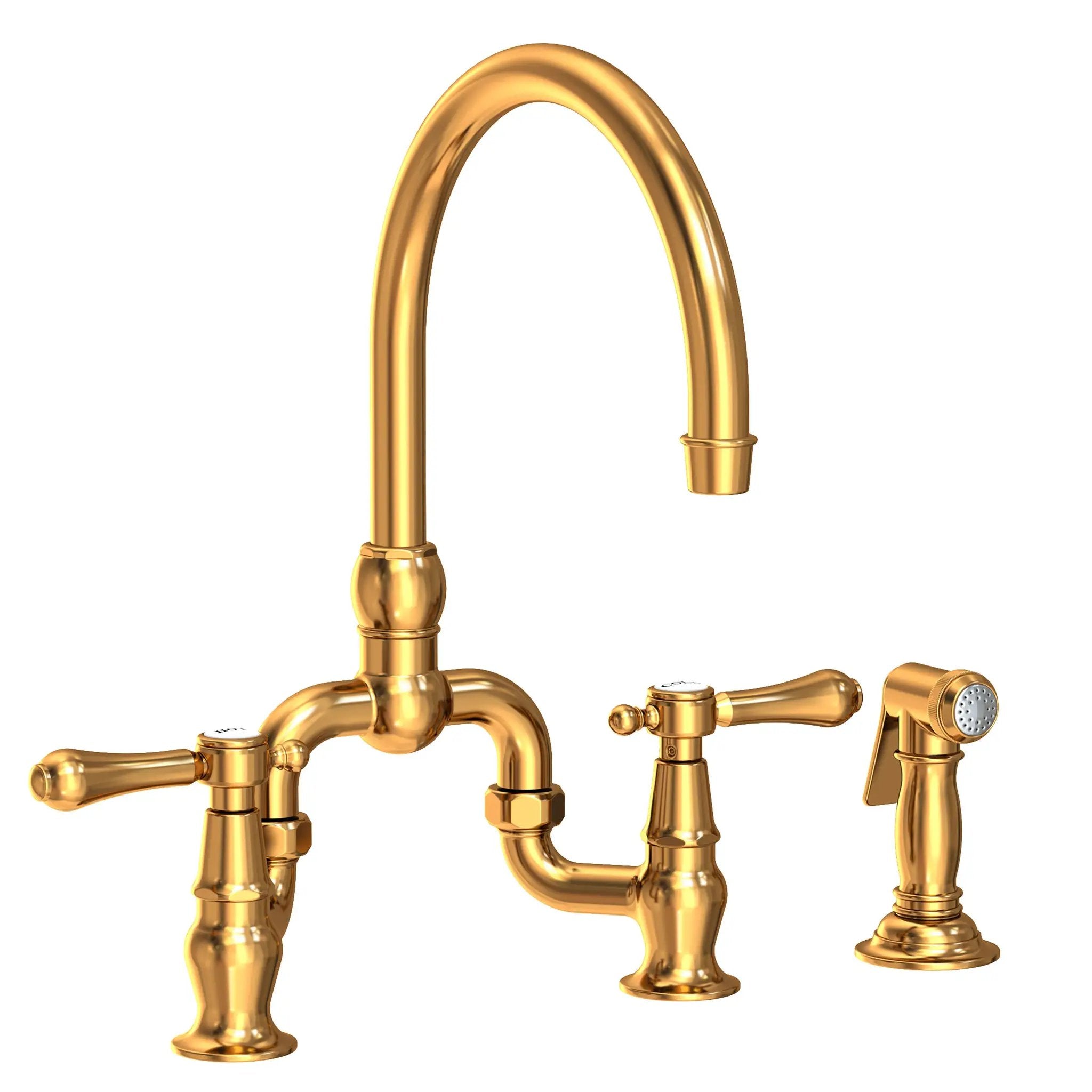 Newport Brass Chesterfield Kitchen Bridge Faucet with Side Spray by Newport Brass