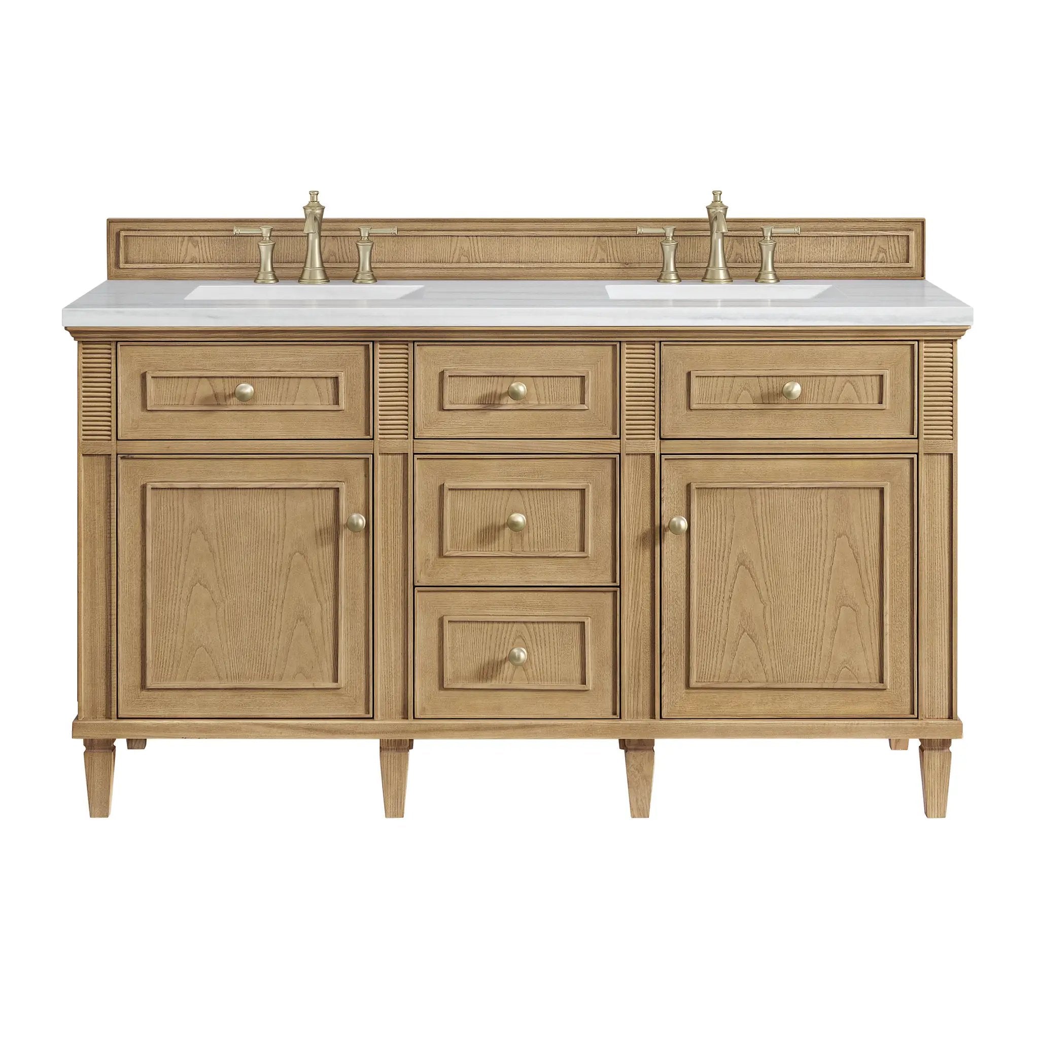 James Martin Lorelai 60" Double Vanity Set - Light Natural Oak by James Martin Vanities