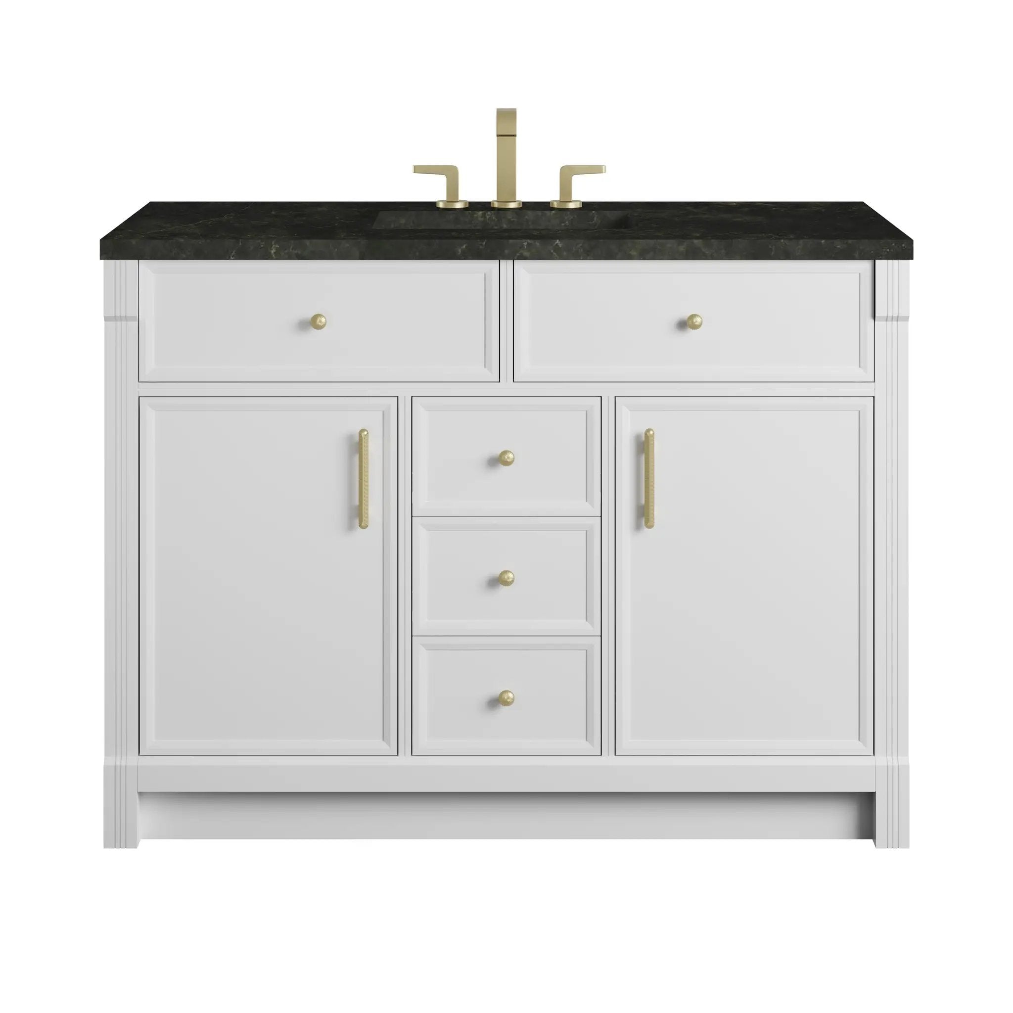 James Martin Bellshire 48" Single Vanity Set - Bright White by James Martin Vanities