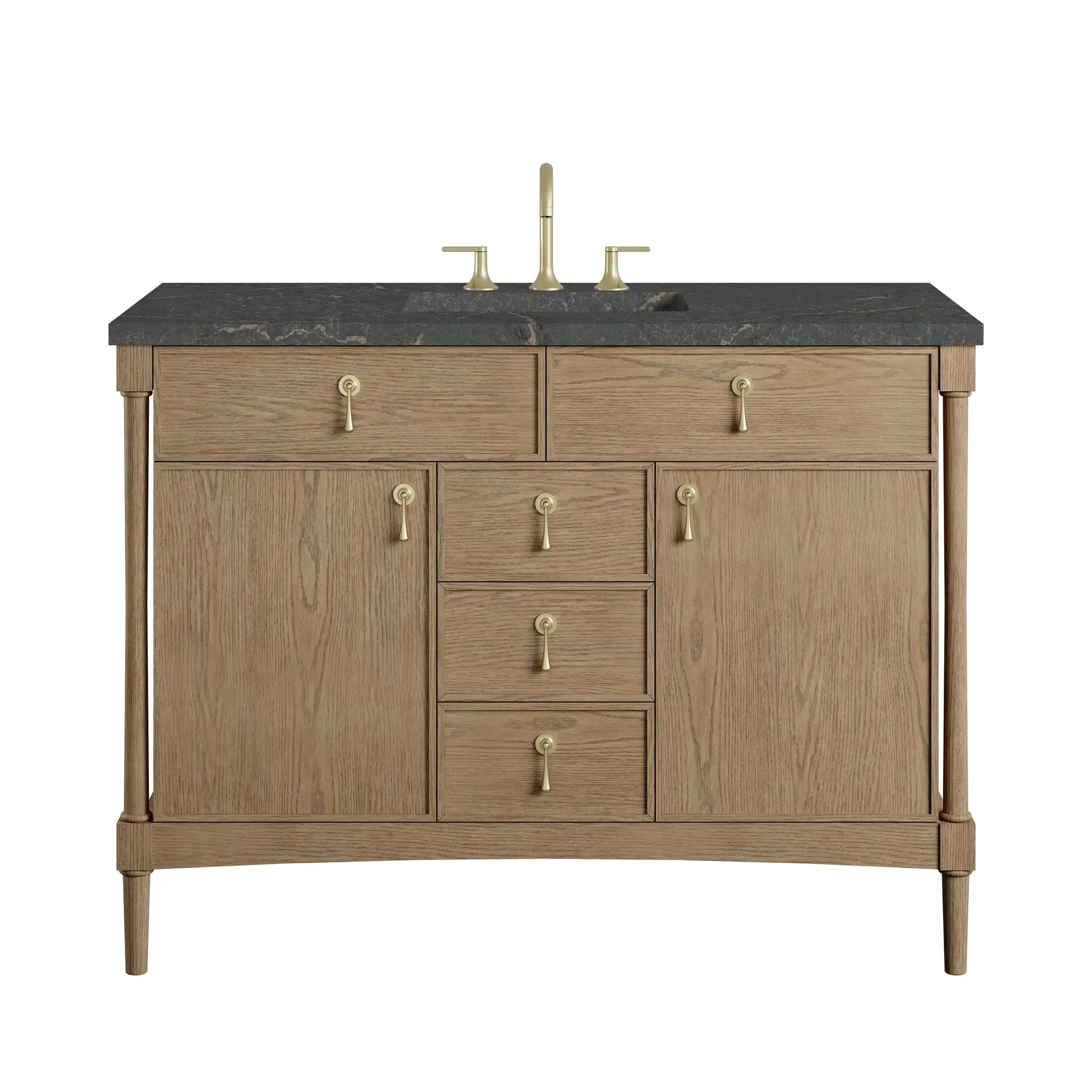 James Martin Kinnsden 48" Single Vanity Set - Weathered Oak by James Martin Vanities