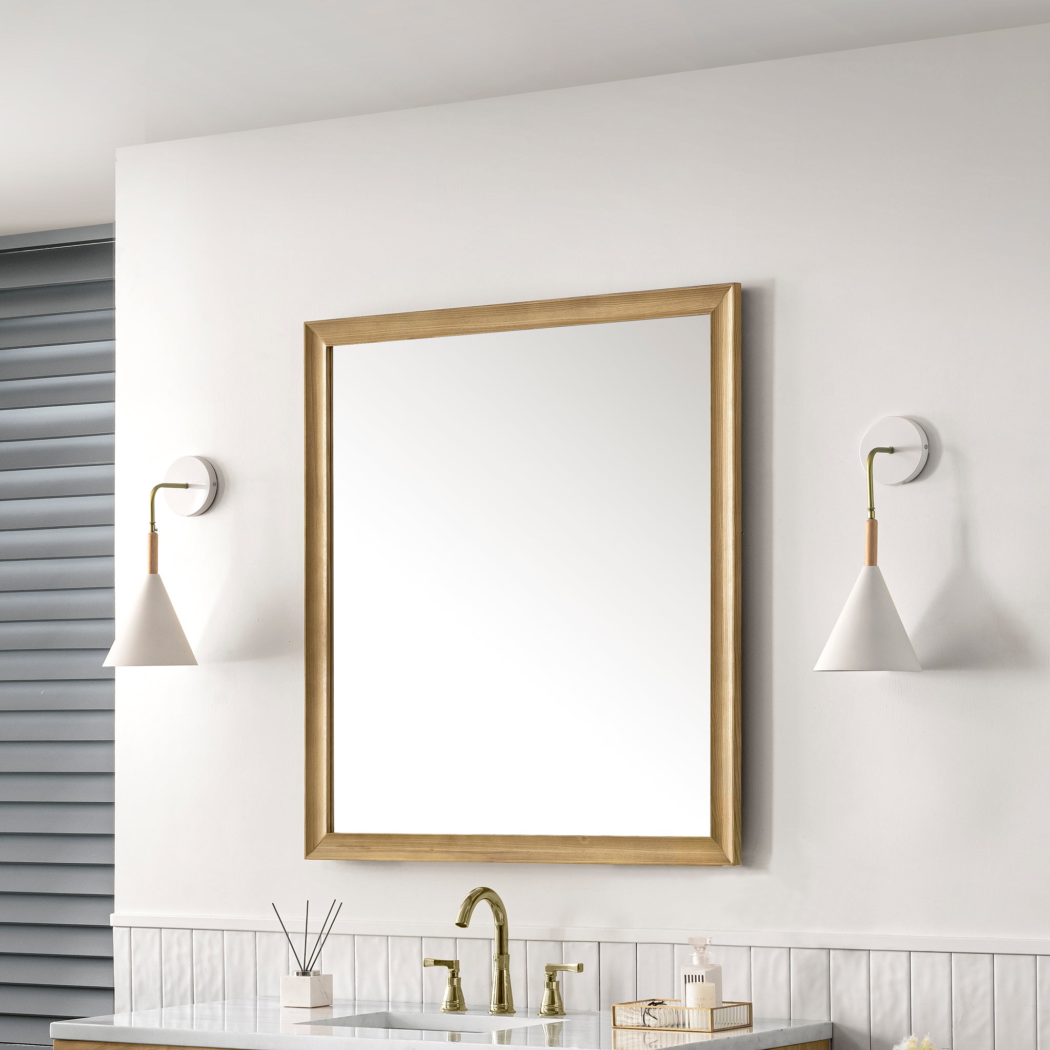 light natural oak mirror