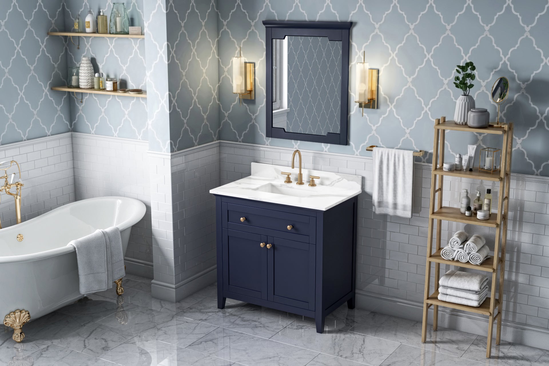 hale blue vanity