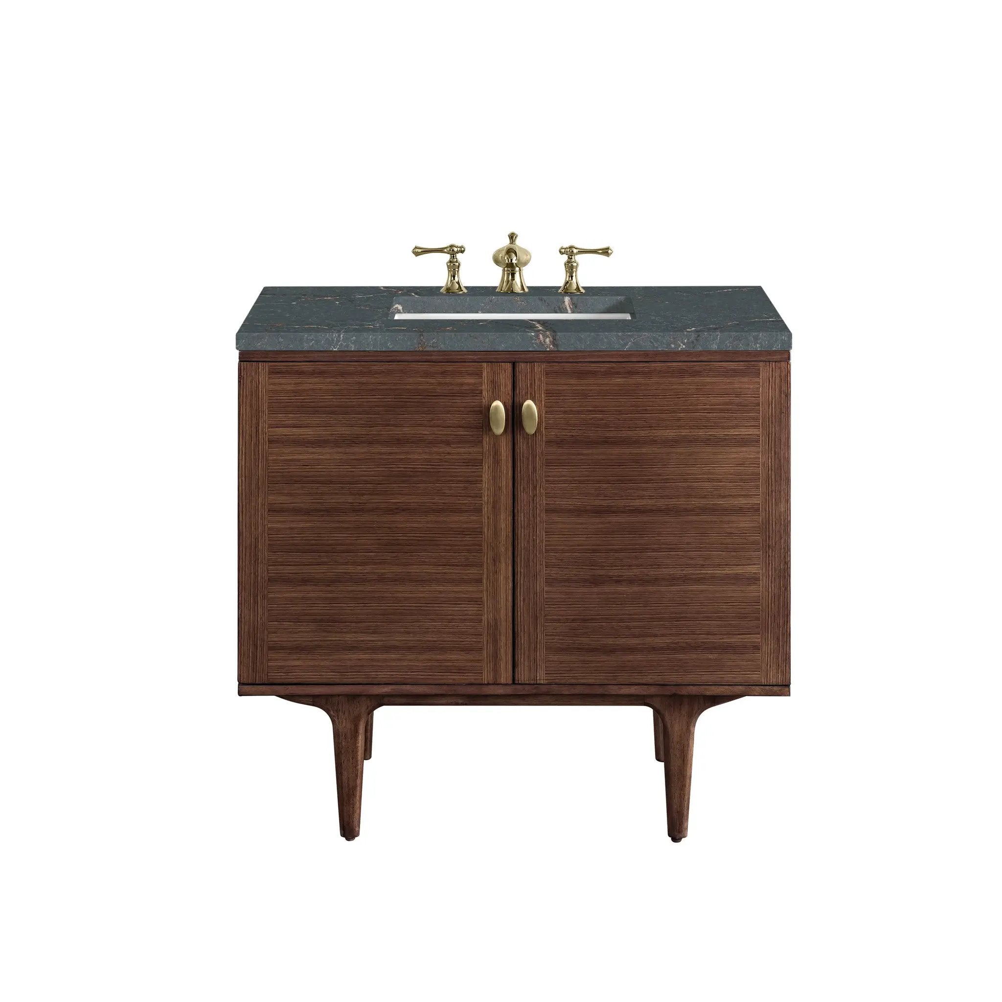 James Martin Amberly 36" Single Vanity Set - Mid-Century Walnut by James Martin Vanities