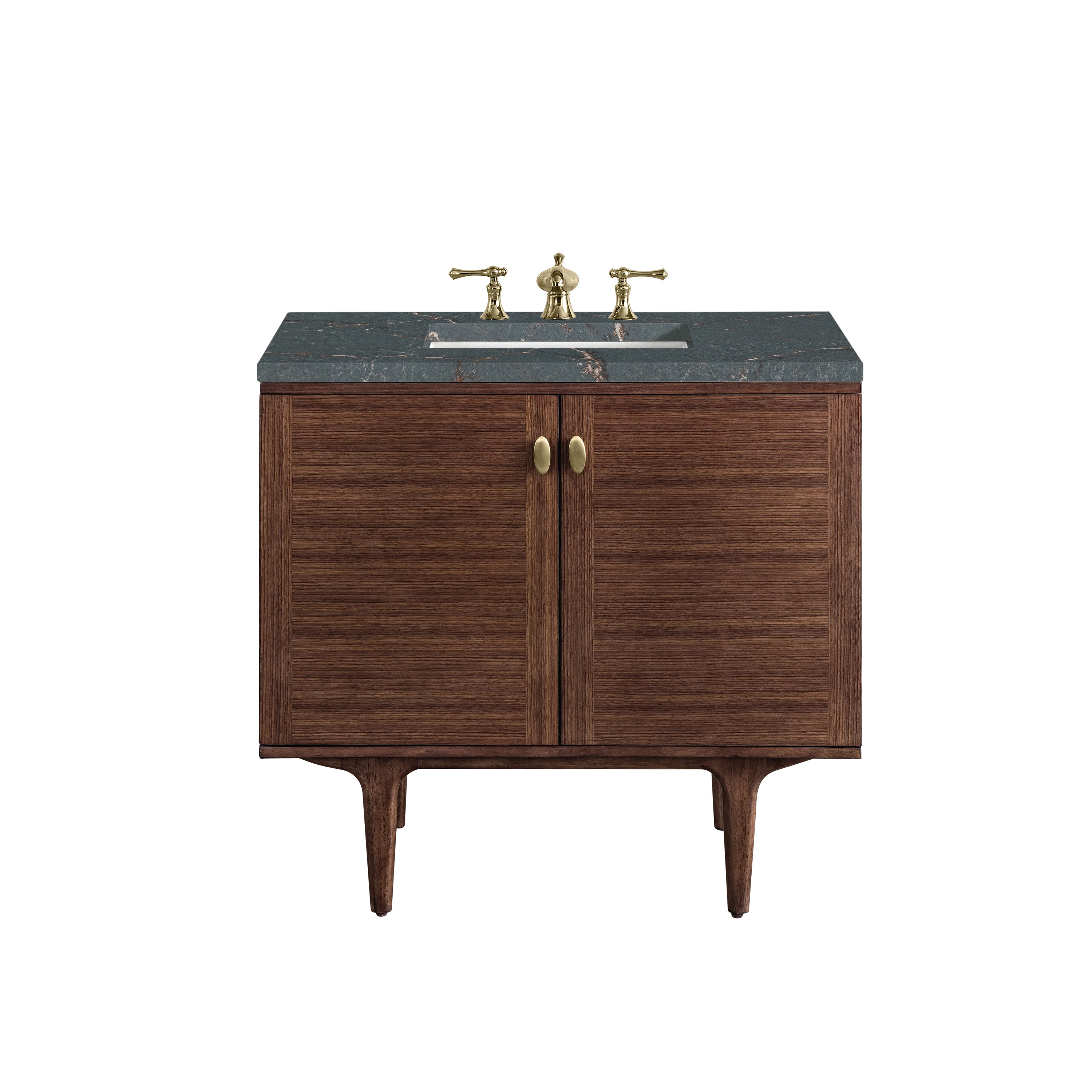 James Martin Vanities Amberly 36" Single Vanity - Mid-Century Walnut