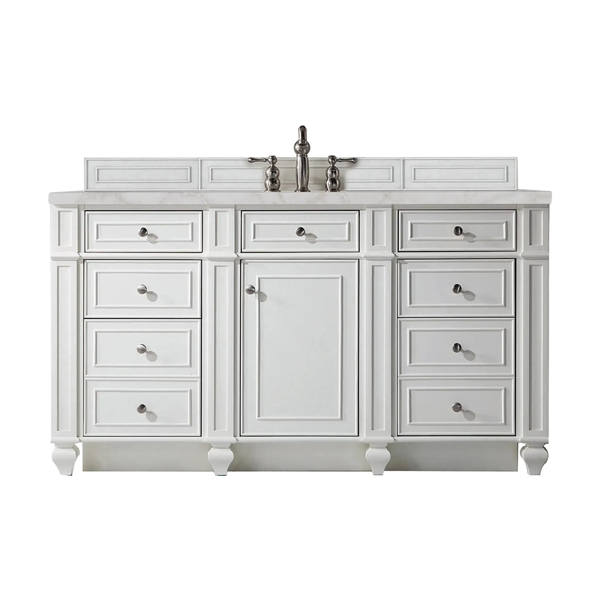 James Martin Bristol 60" Single Vanity Set - Bright White by James Martin Vanities