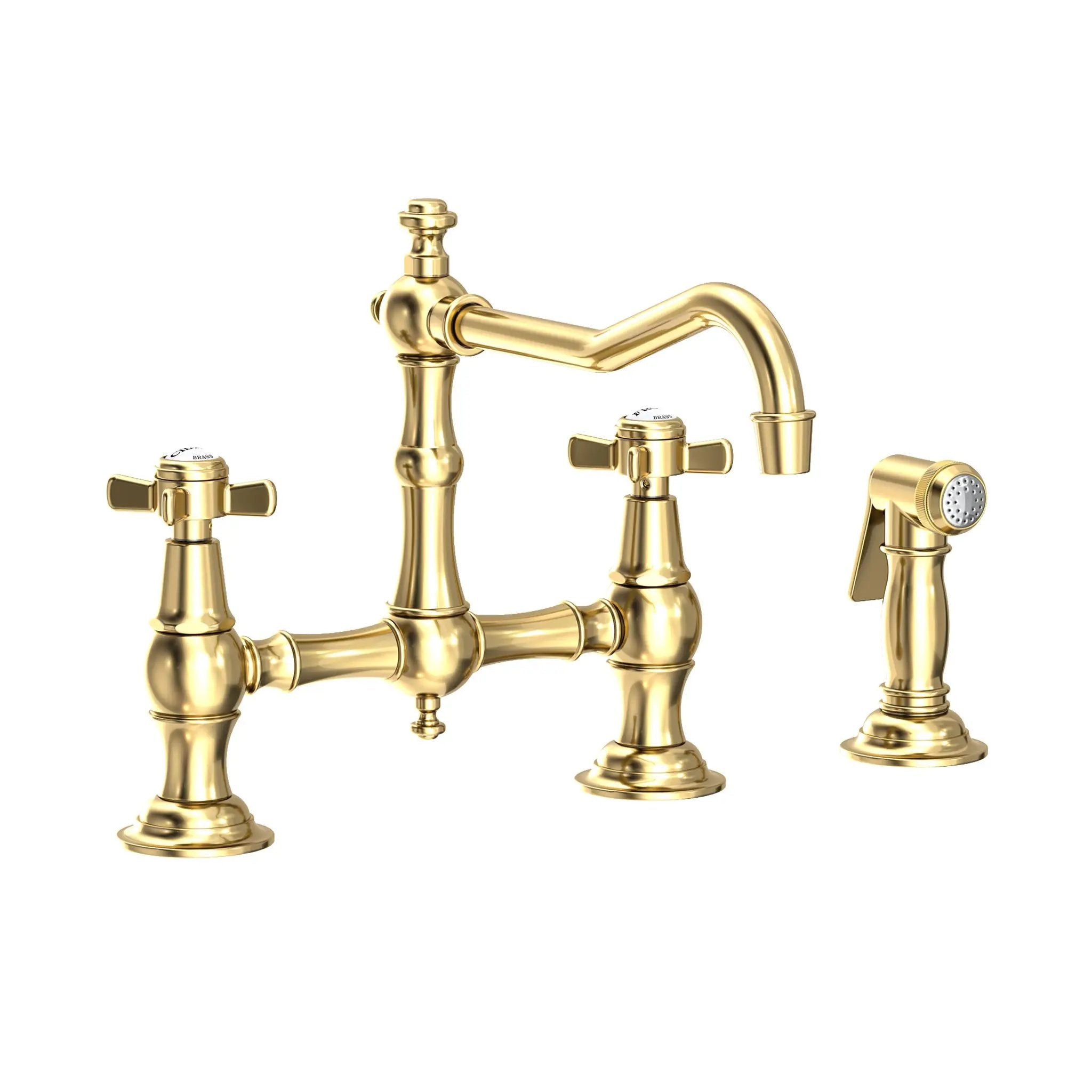 Newport Brass Fairfield Kitchen Bridge Faucet with Side Spray by Newport Brass