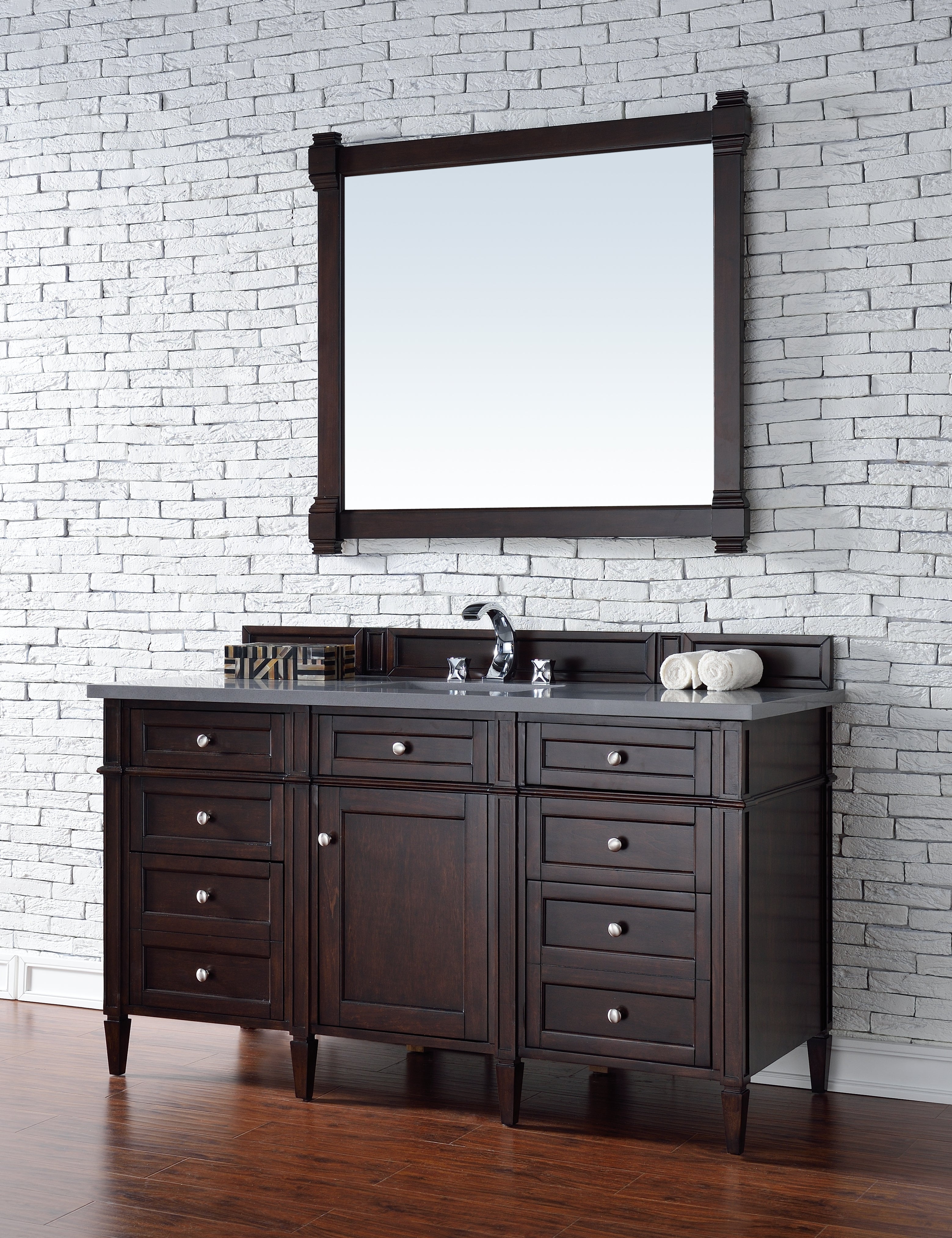 burnished mahogany vanity