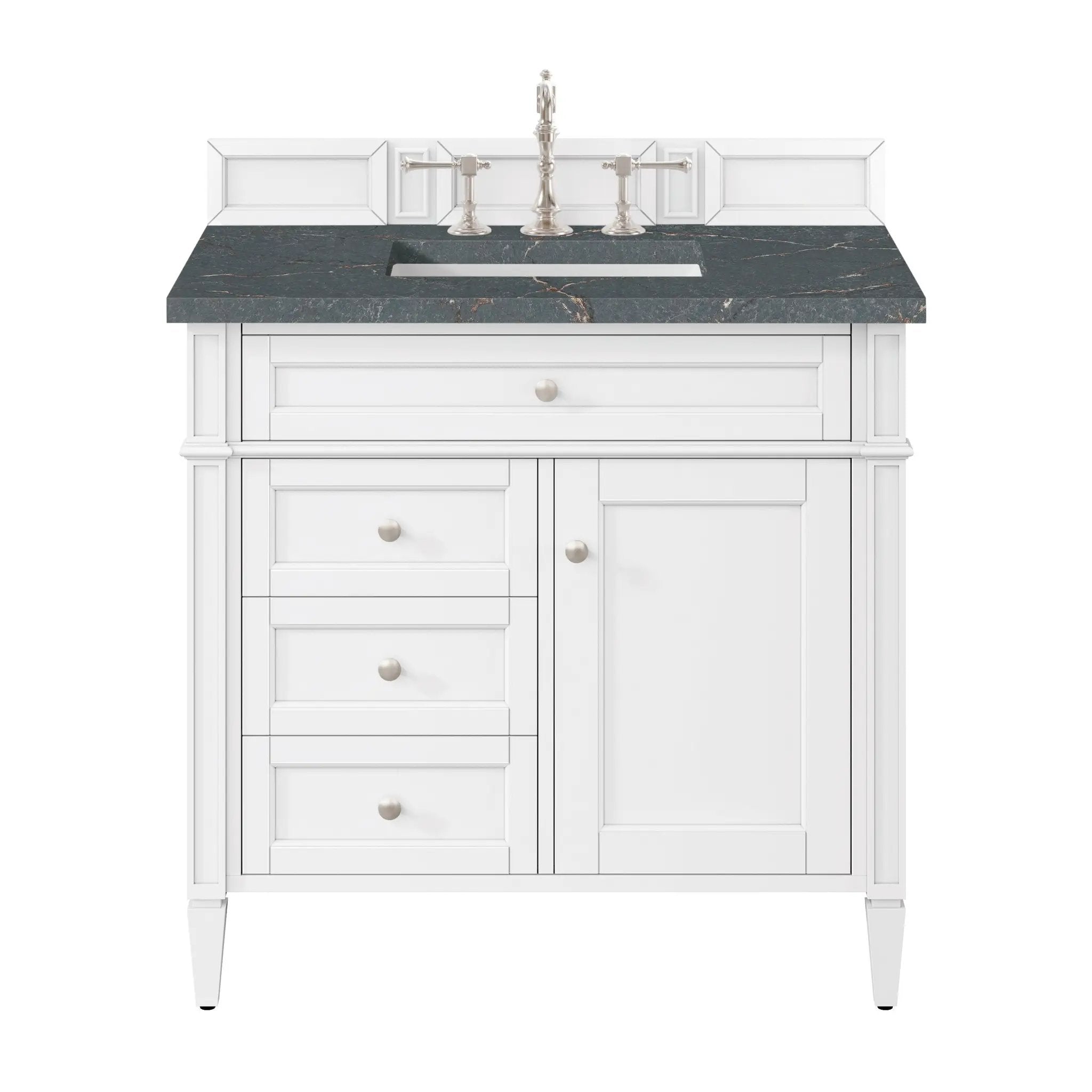 James Martin Brittany 36" Single Vanity Set - Bright White by James Martin Vanities