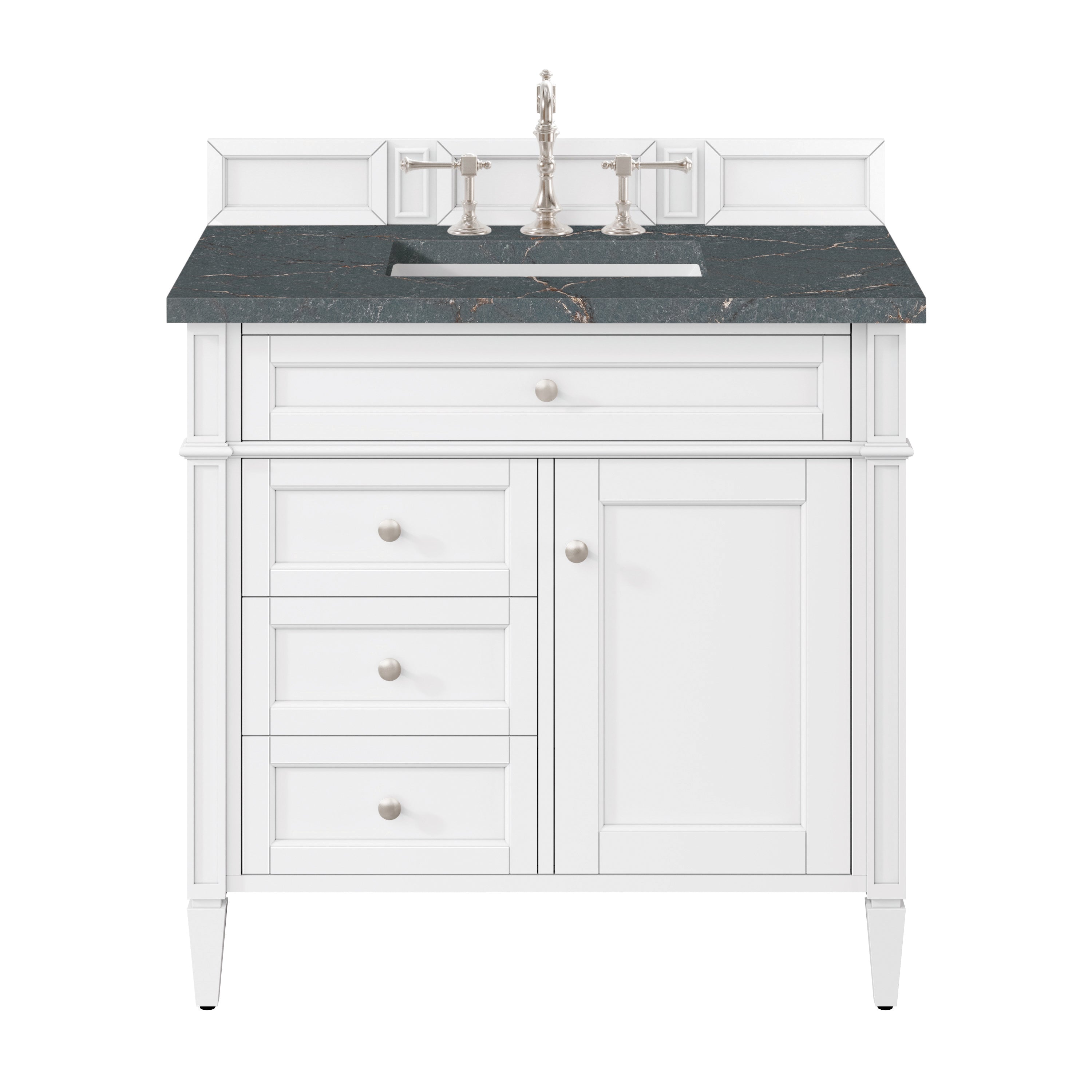 James Martin Vanities Brittany 36" Single Vanity - Bright White