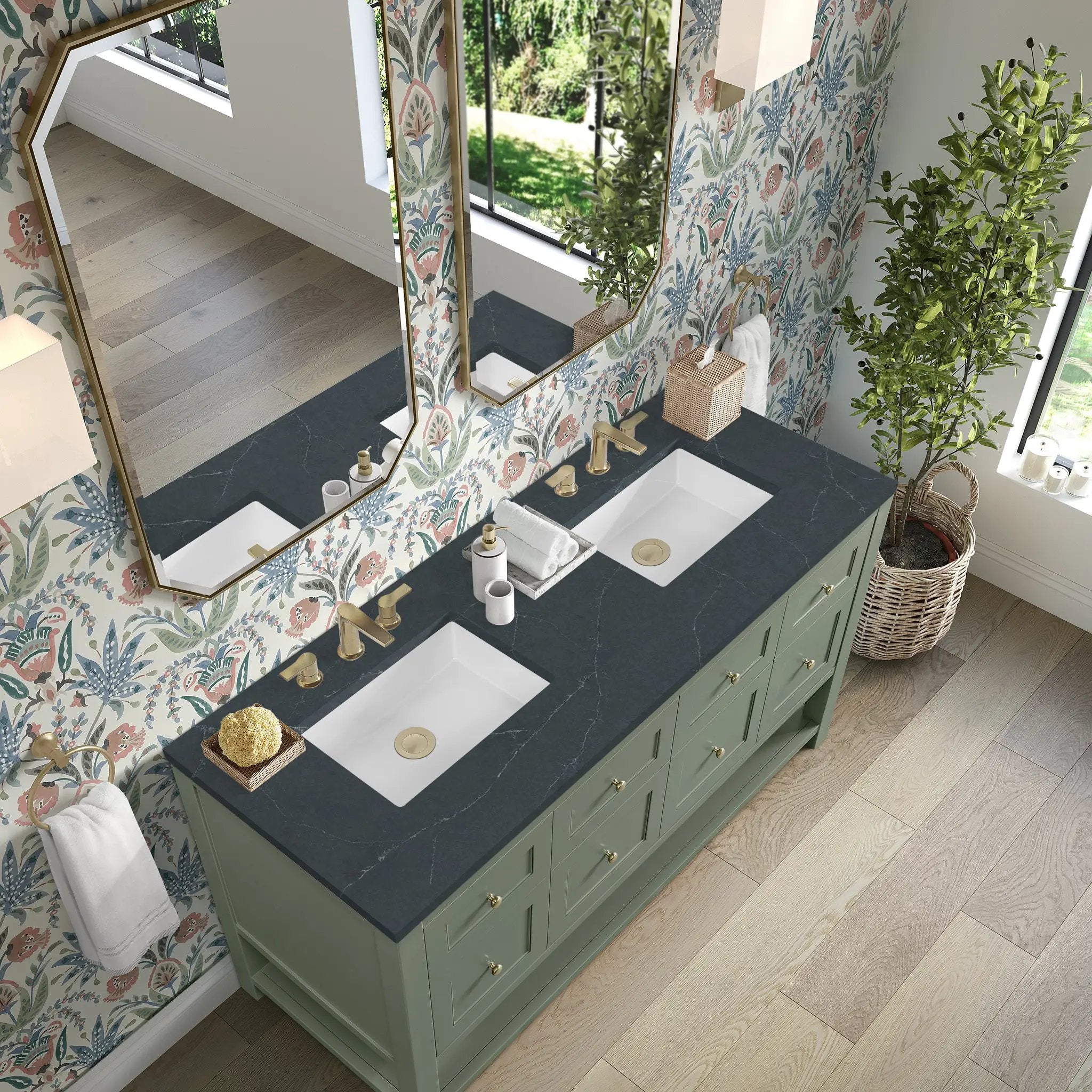 smokey celadon vanity