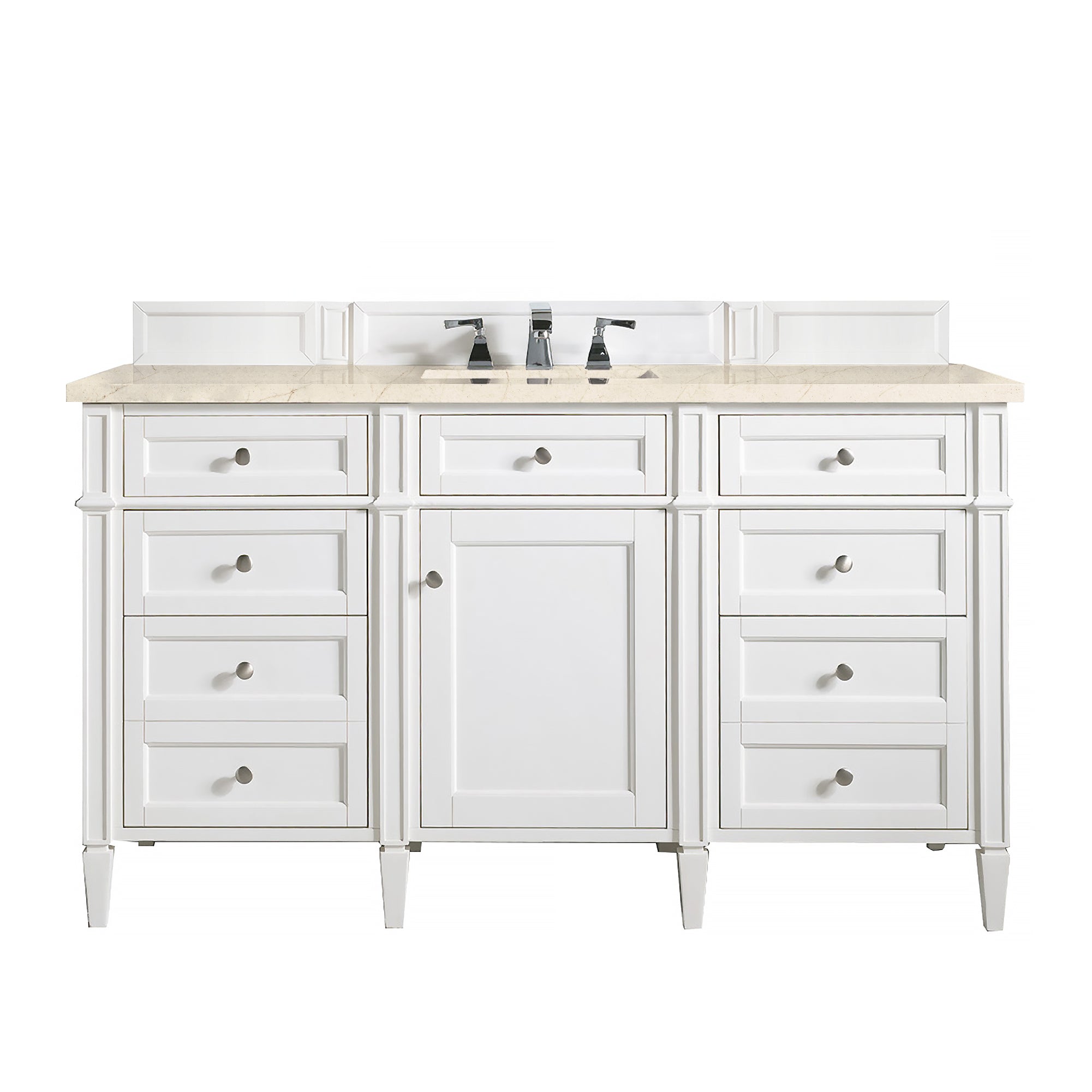 James Martin Vanities Brittany 60" Single Vanity - Bright White