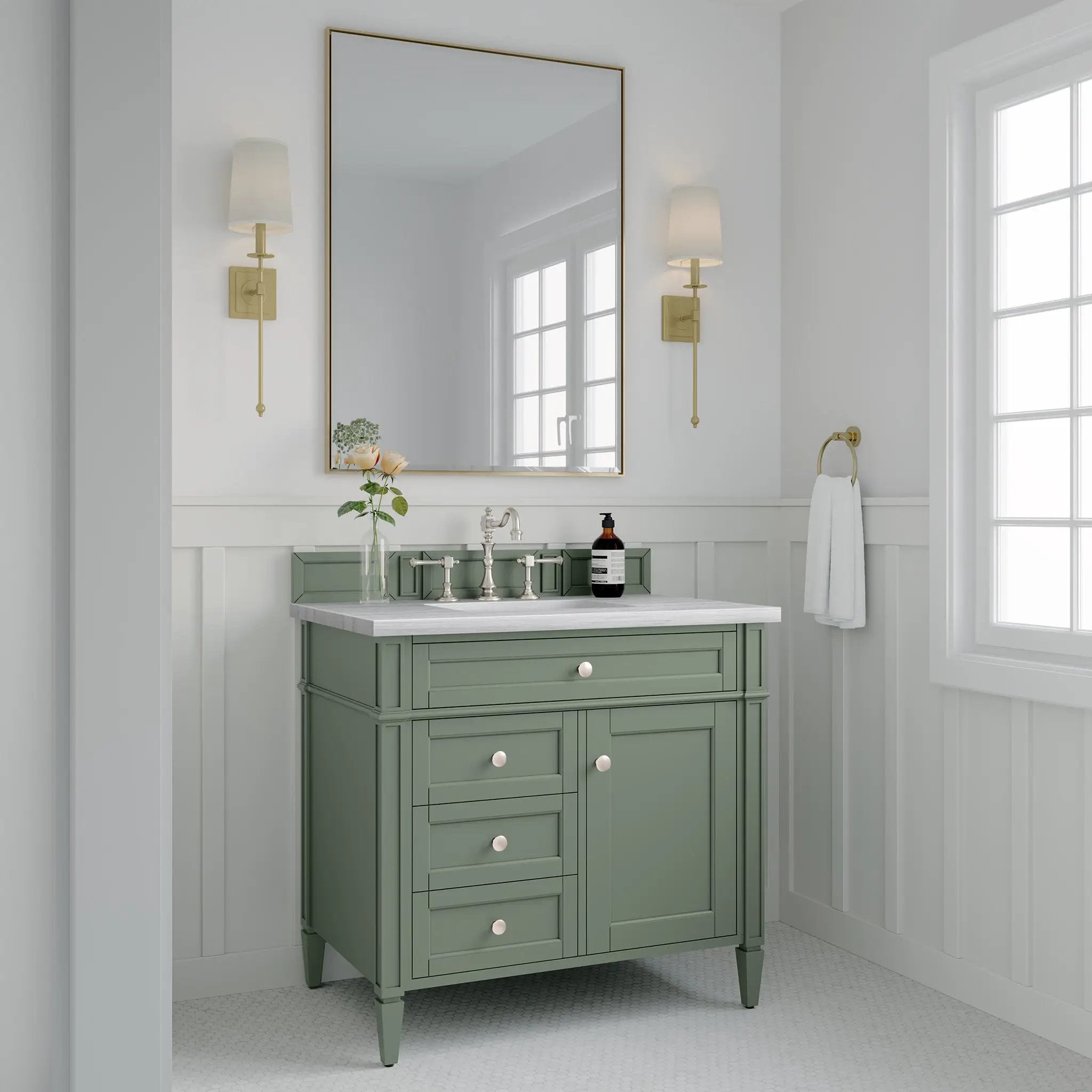 smokey celadon vanity