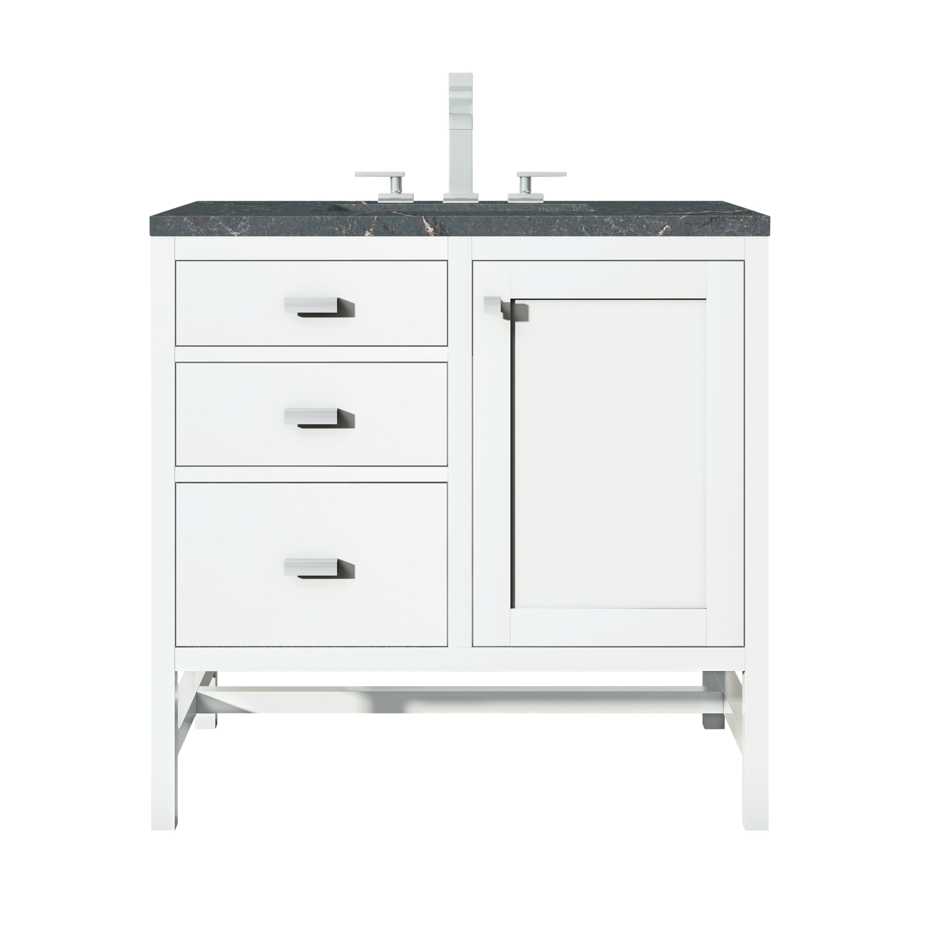 James Martin Addison 36" Single Vanity Set - Glossy White by James Martin Vanities