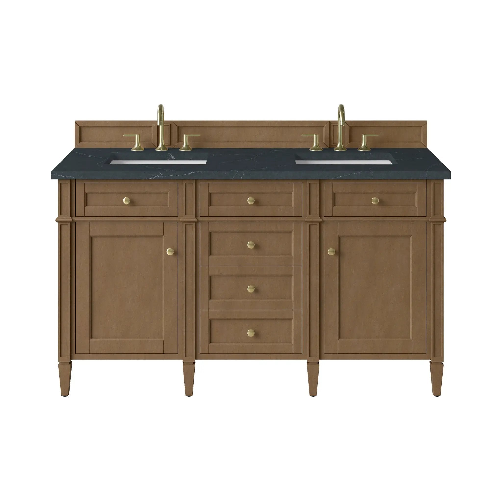 James Martin Brittany 60" Double Vanity Set - Pecan by James Martin Vanities