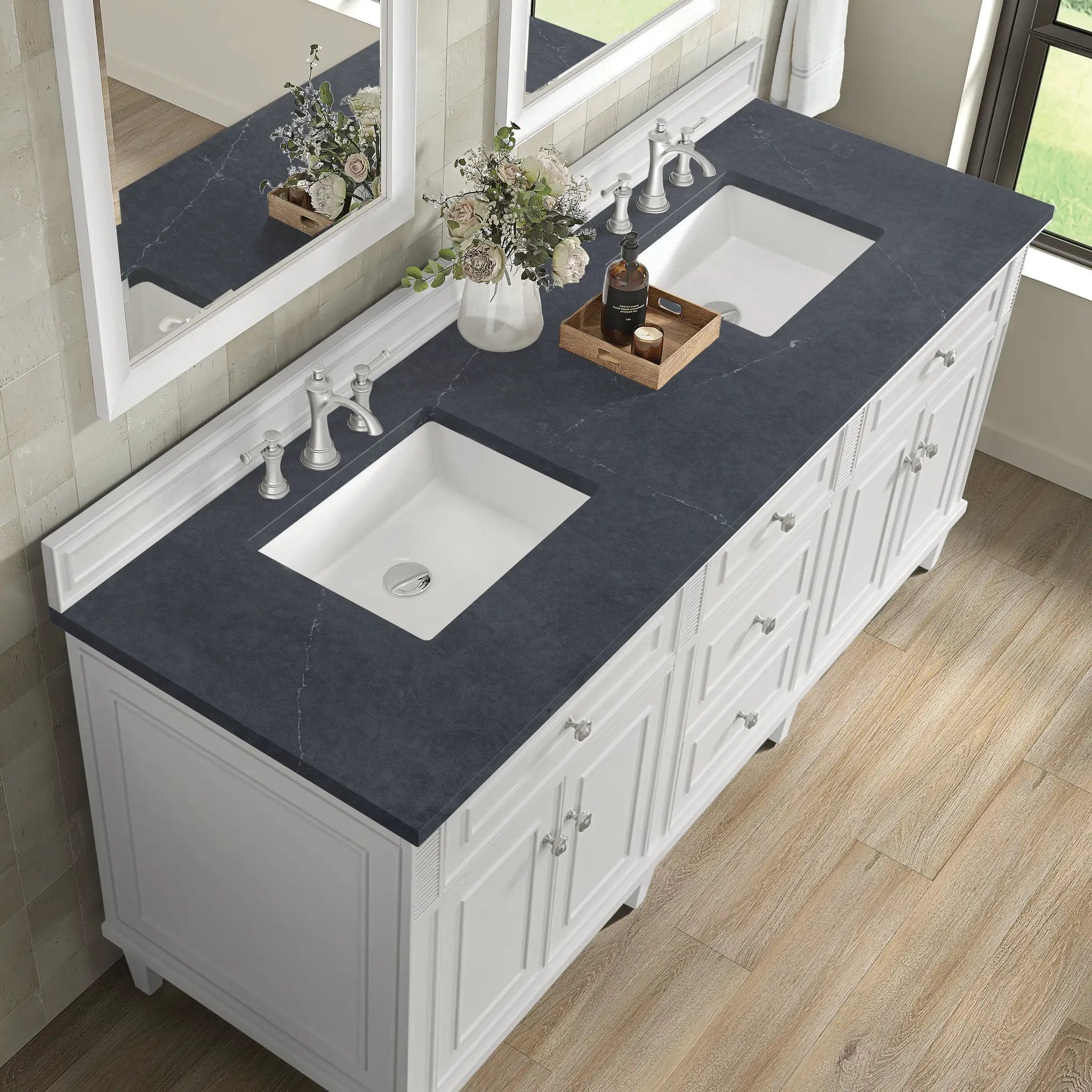 bright white vanity