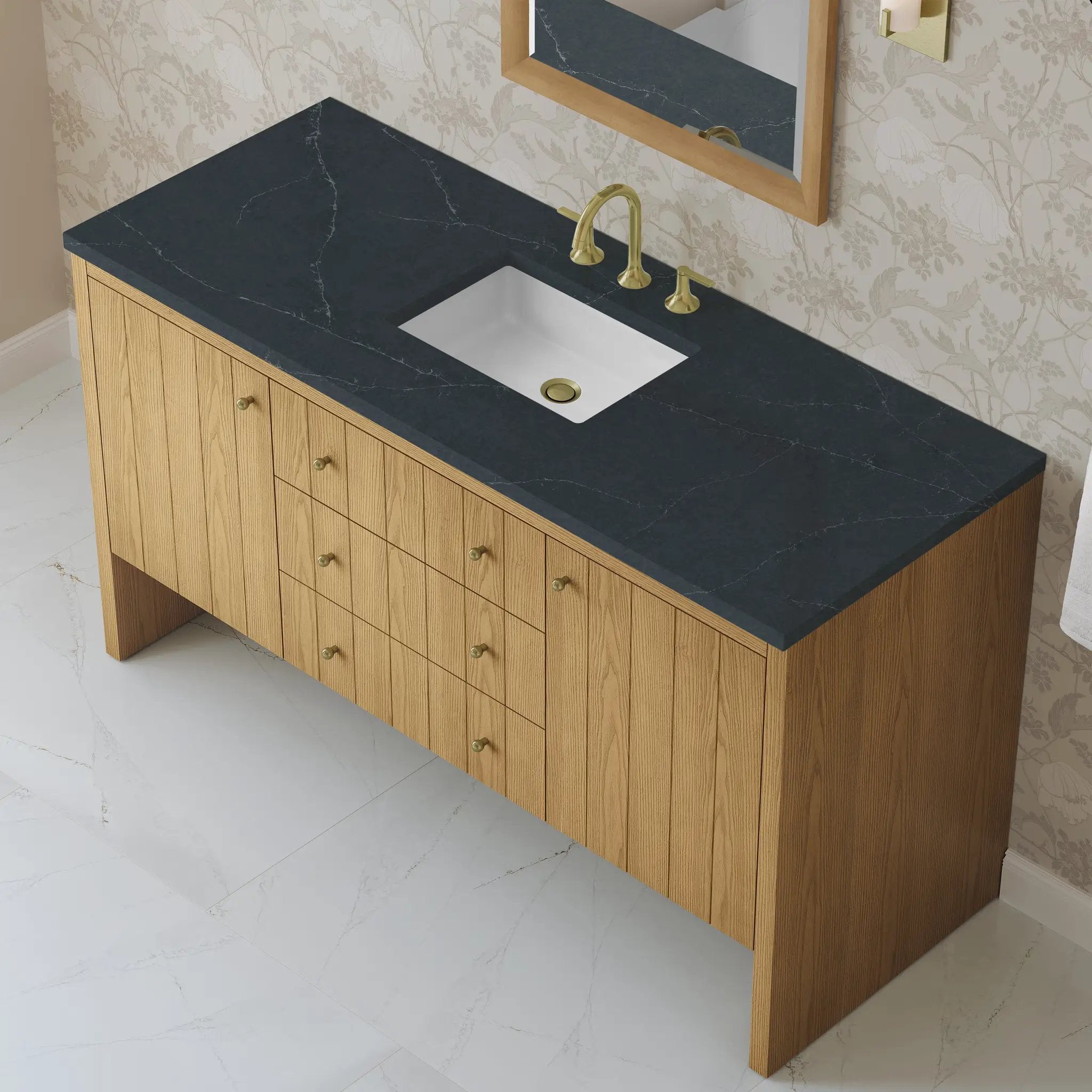 light natural oak vanity