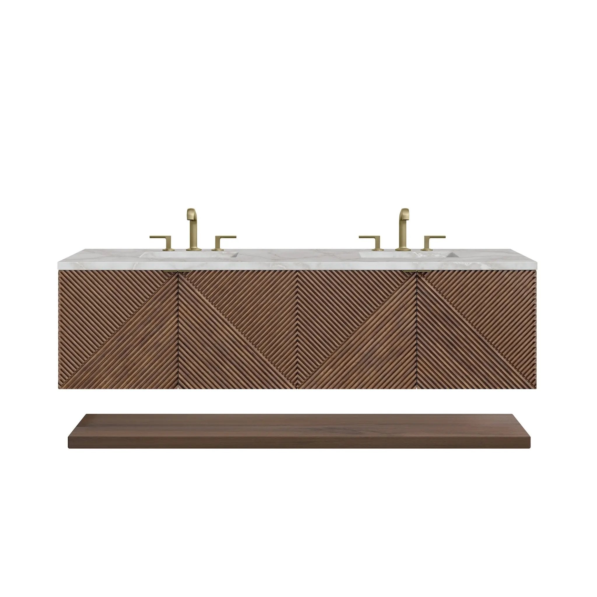 James Martin Marcello 72" Double Vanity Set - Chestnut by James Martin Vanities