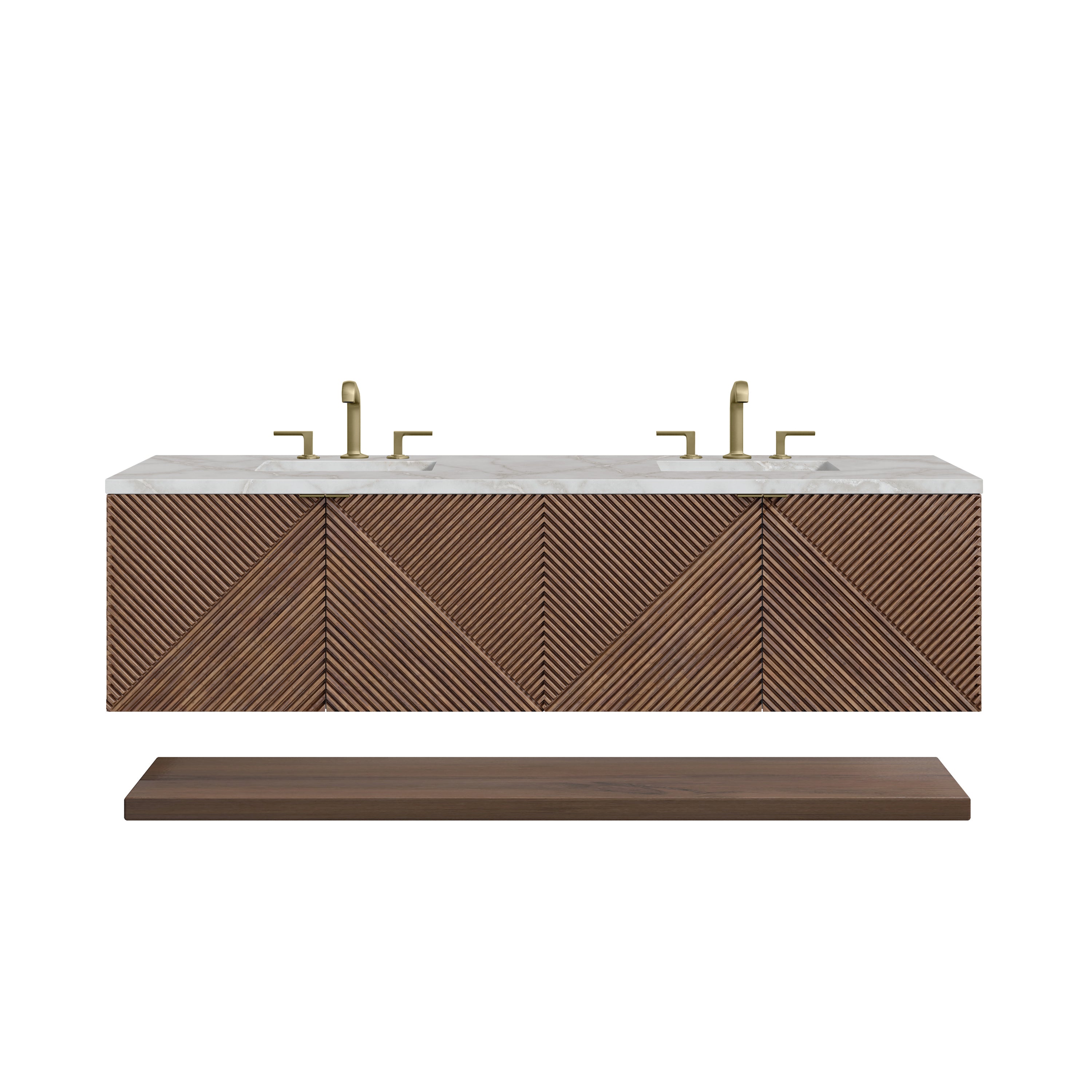 James Martin Vanities Marcello 72" Double Vanity - Chestnut