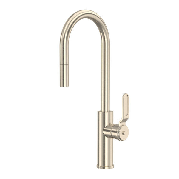 Rohl Myrina Pull-Down Bar/Food Prep Kitchen Faucet with C-Spout