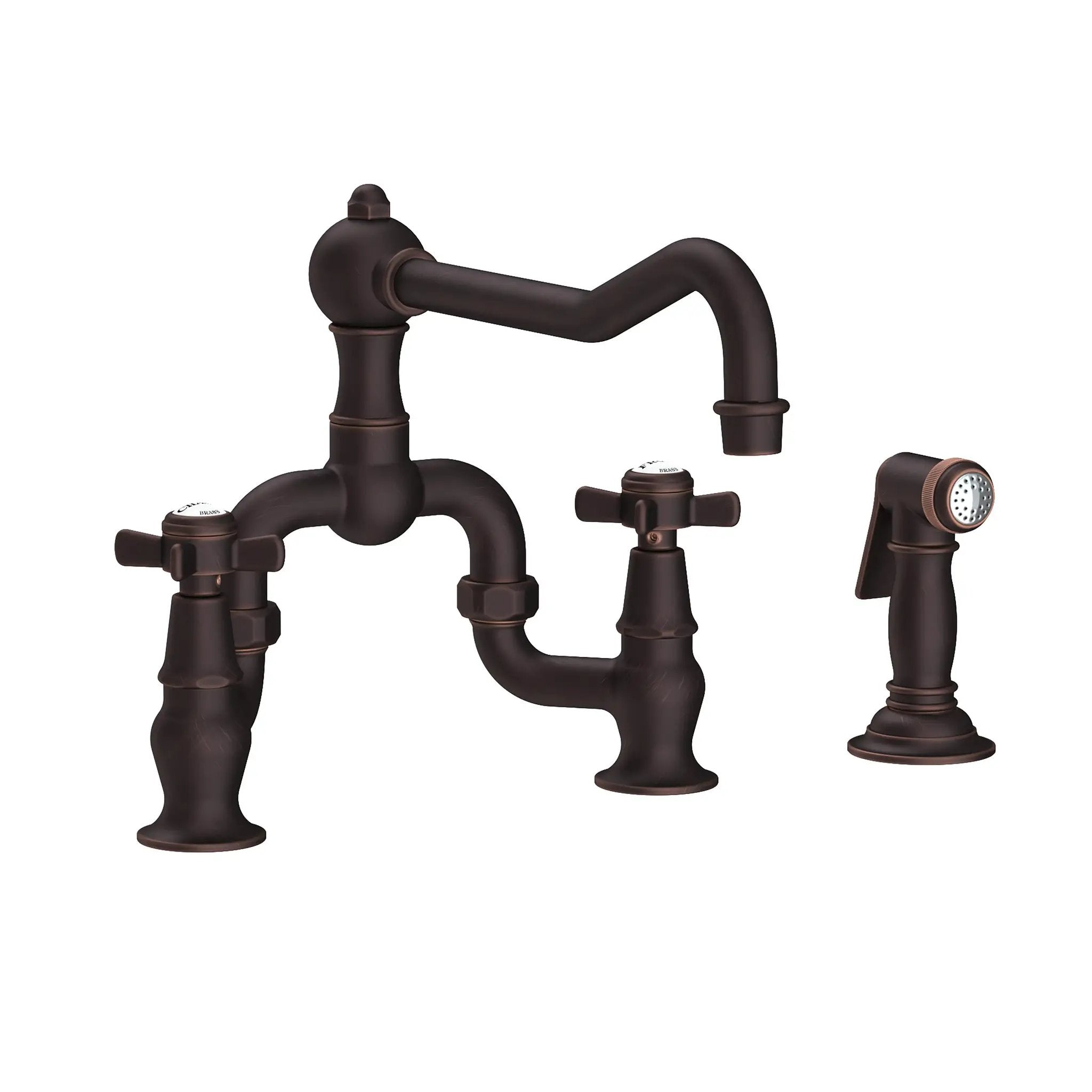 Newport Brass Fairfield Kitchen Bridge Faucet with Side Spray by Newport Brass