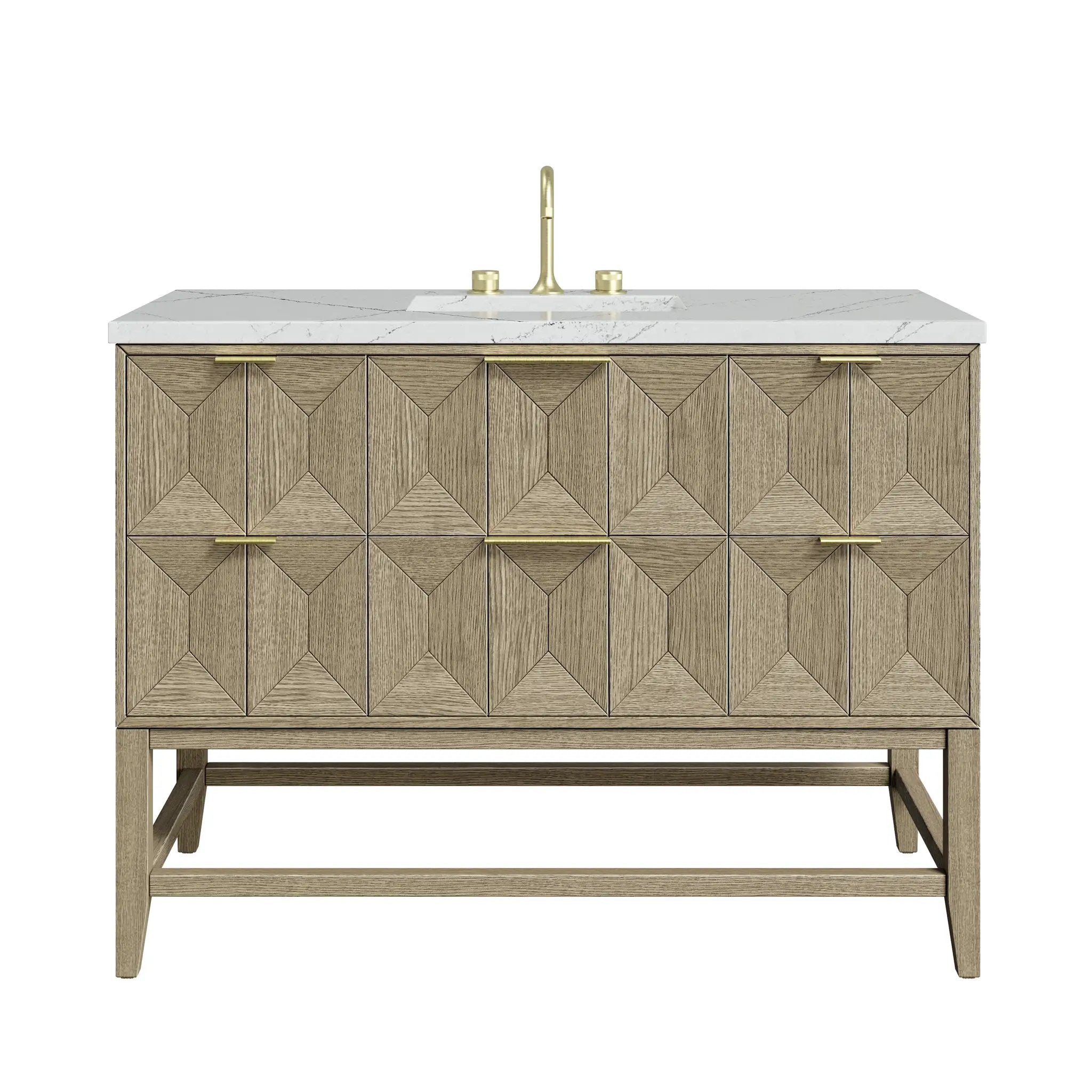 James Martin Emmeline 48" Single Vanity Set - Pebble Oak by James Martin Vanities