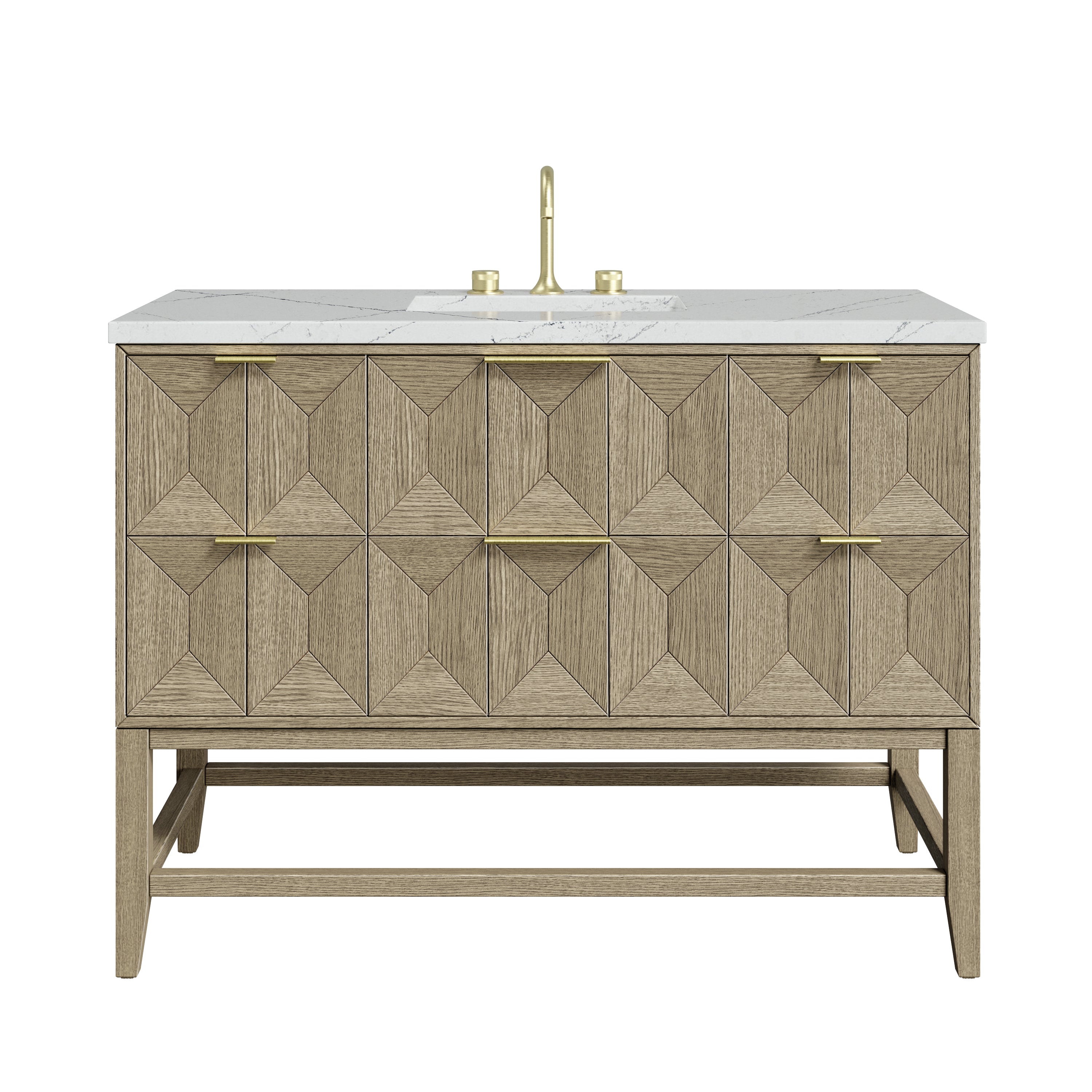 James Martin Vanities Emmeline 48" Single Vanity - Pebble Oak