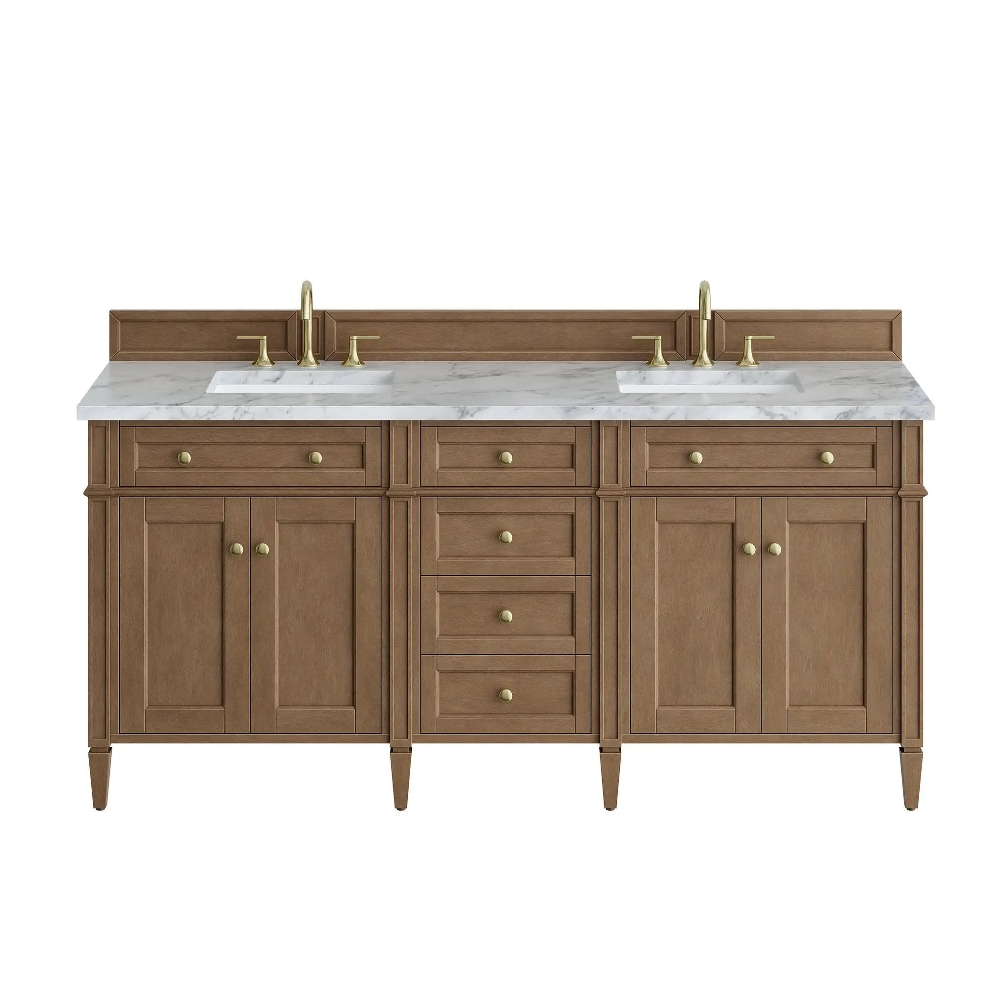 James Martin Brittany 72" Double Vanity Set - Pecan by James Martin Vanities