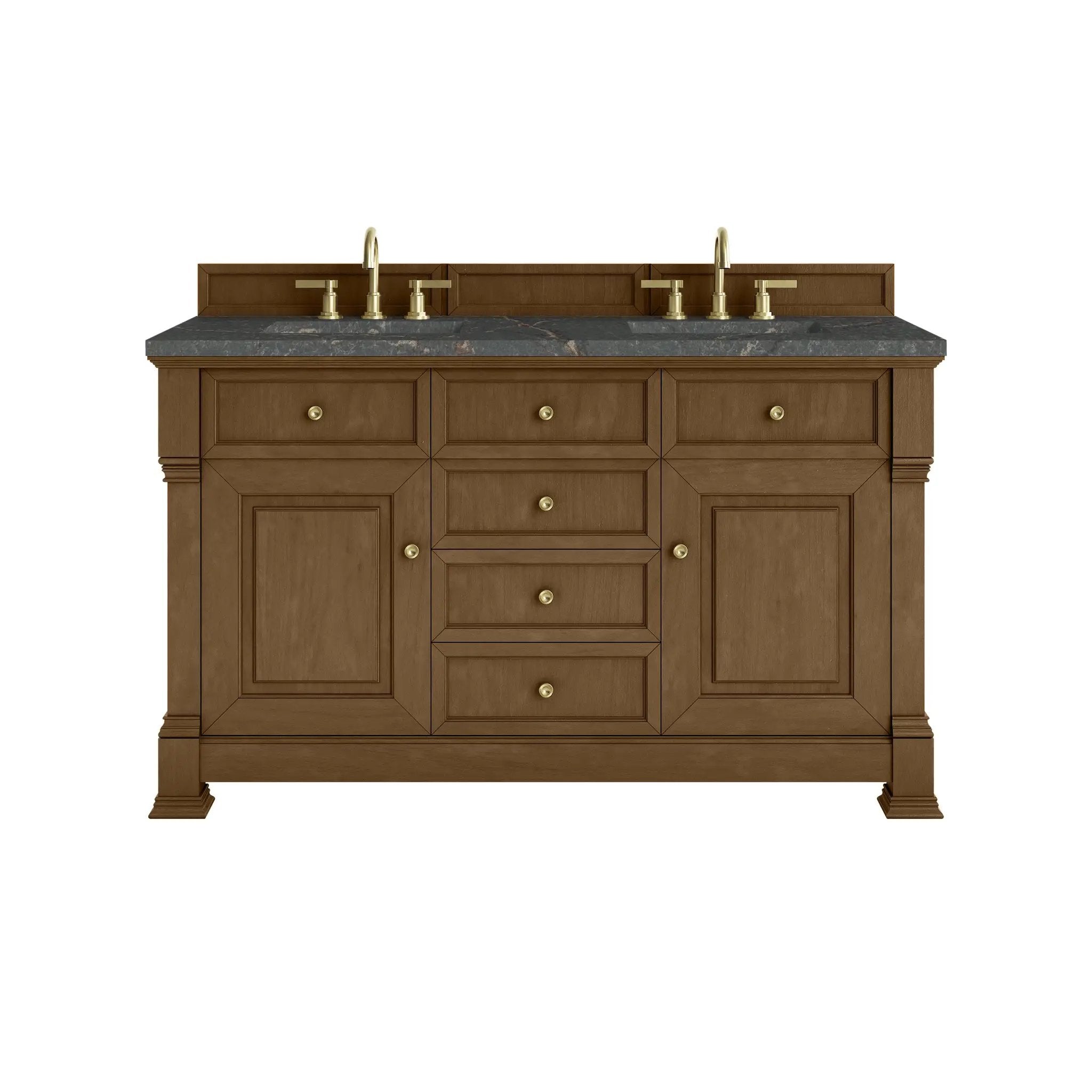 James Martin Brookfield 60" Double Vanity Set - Honey Oak by James Martin Vanities