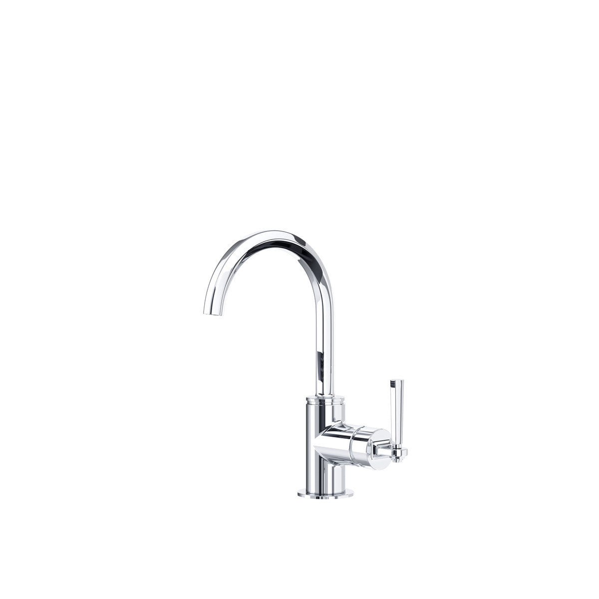polished chrome bathroom faucet