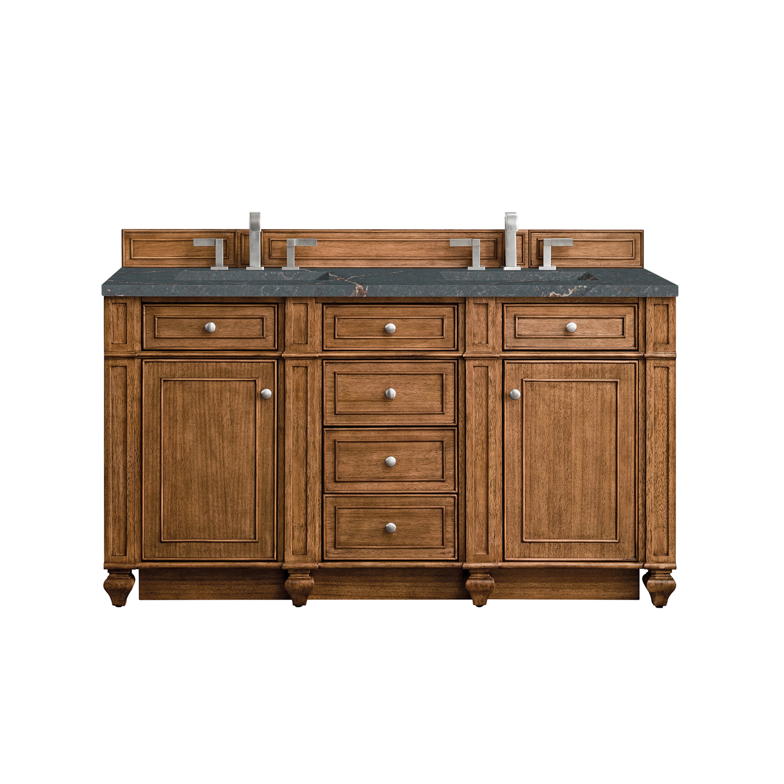 James Martin Vanities Bristol 60" Double Vanity - Saddle Brown