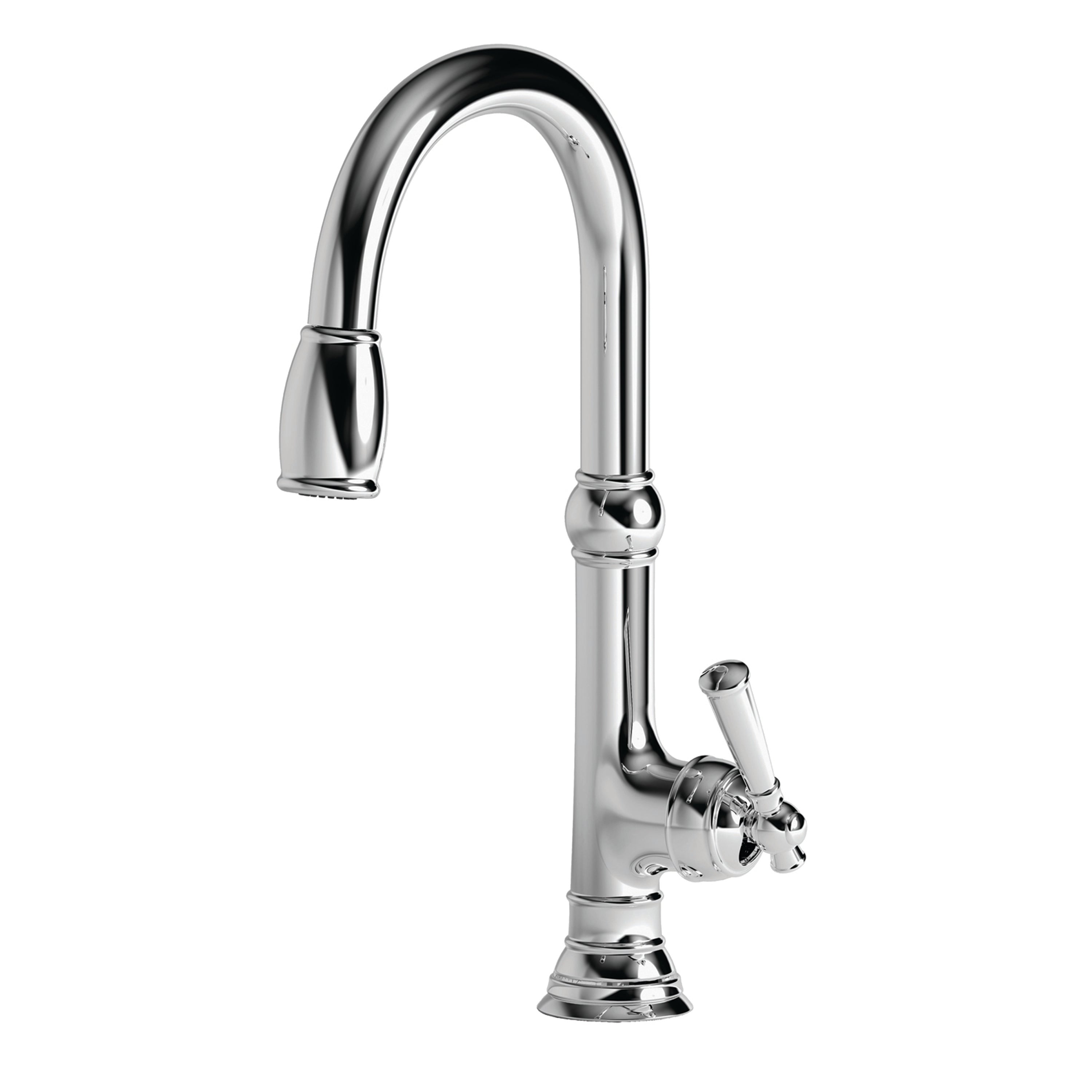 polished chrome kitchen faucet