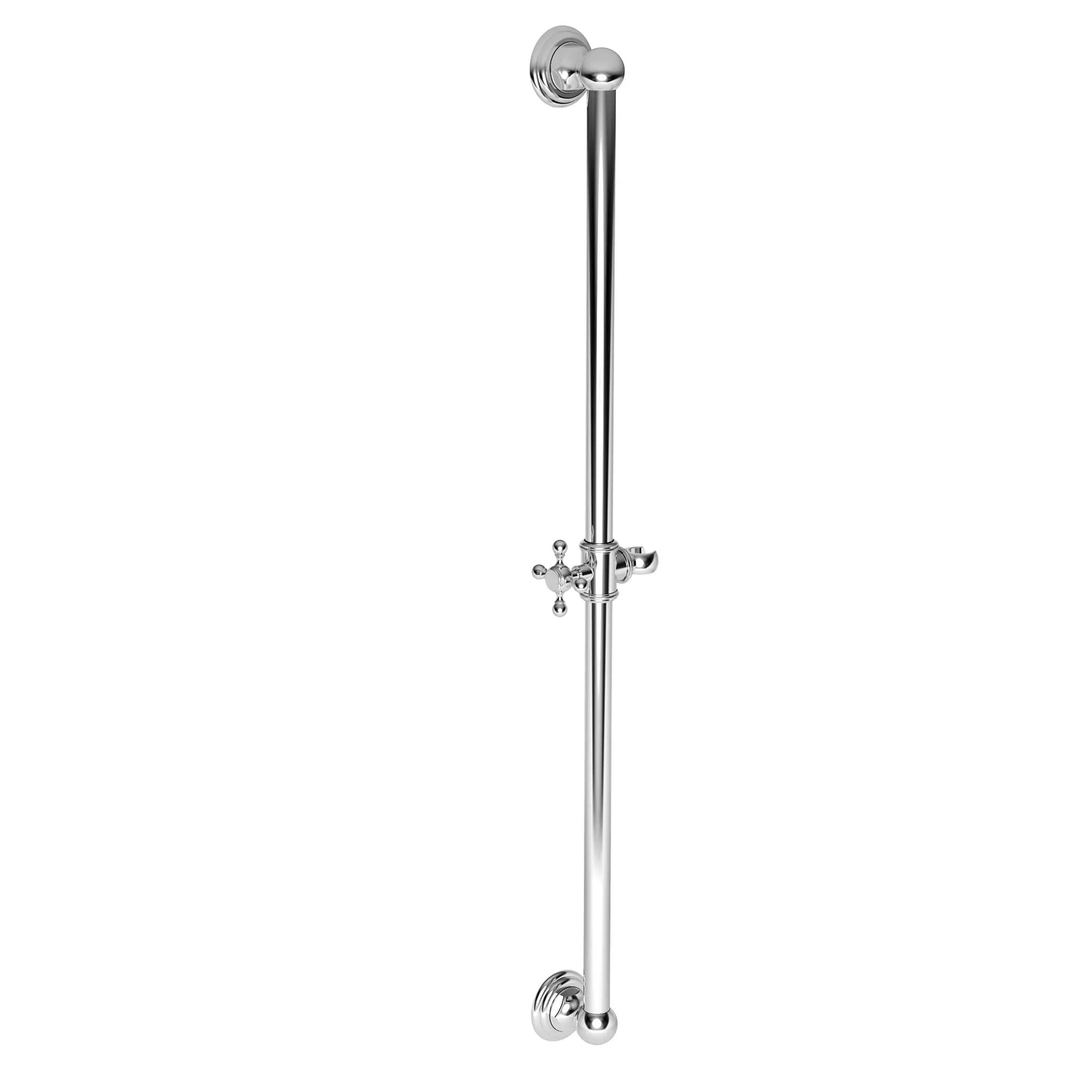 polished chrome shower slide bar