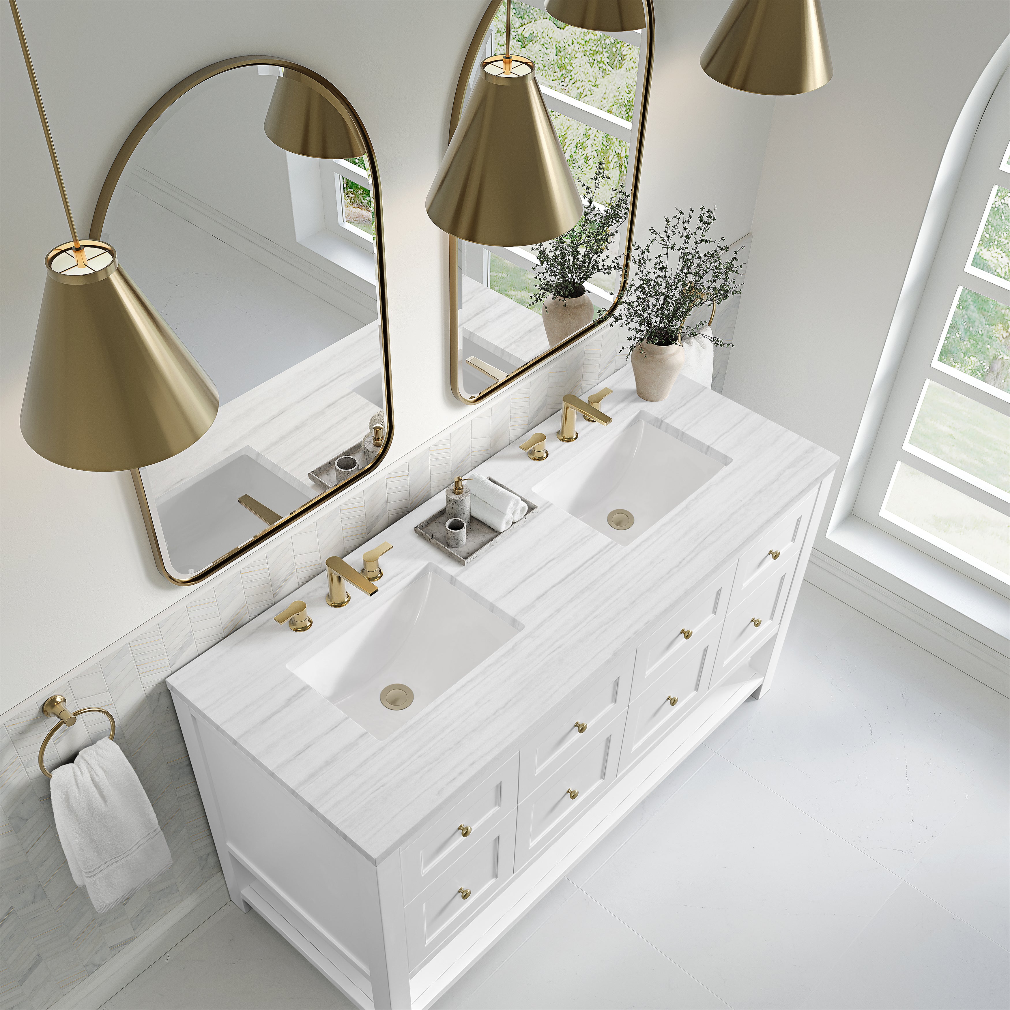 arctic fall solid surface top vanity