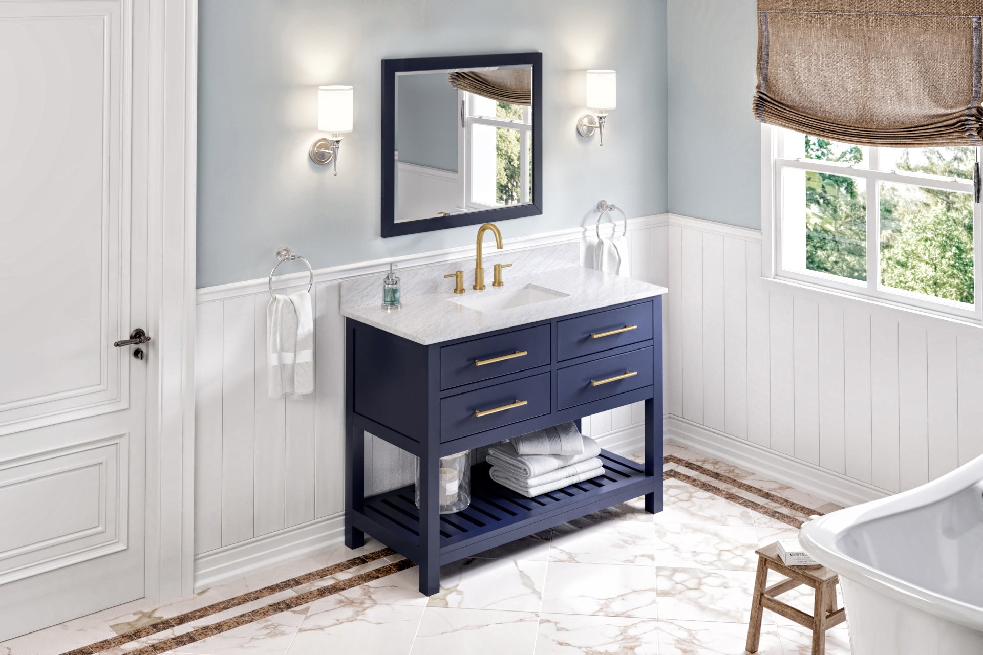 hale blue vanity