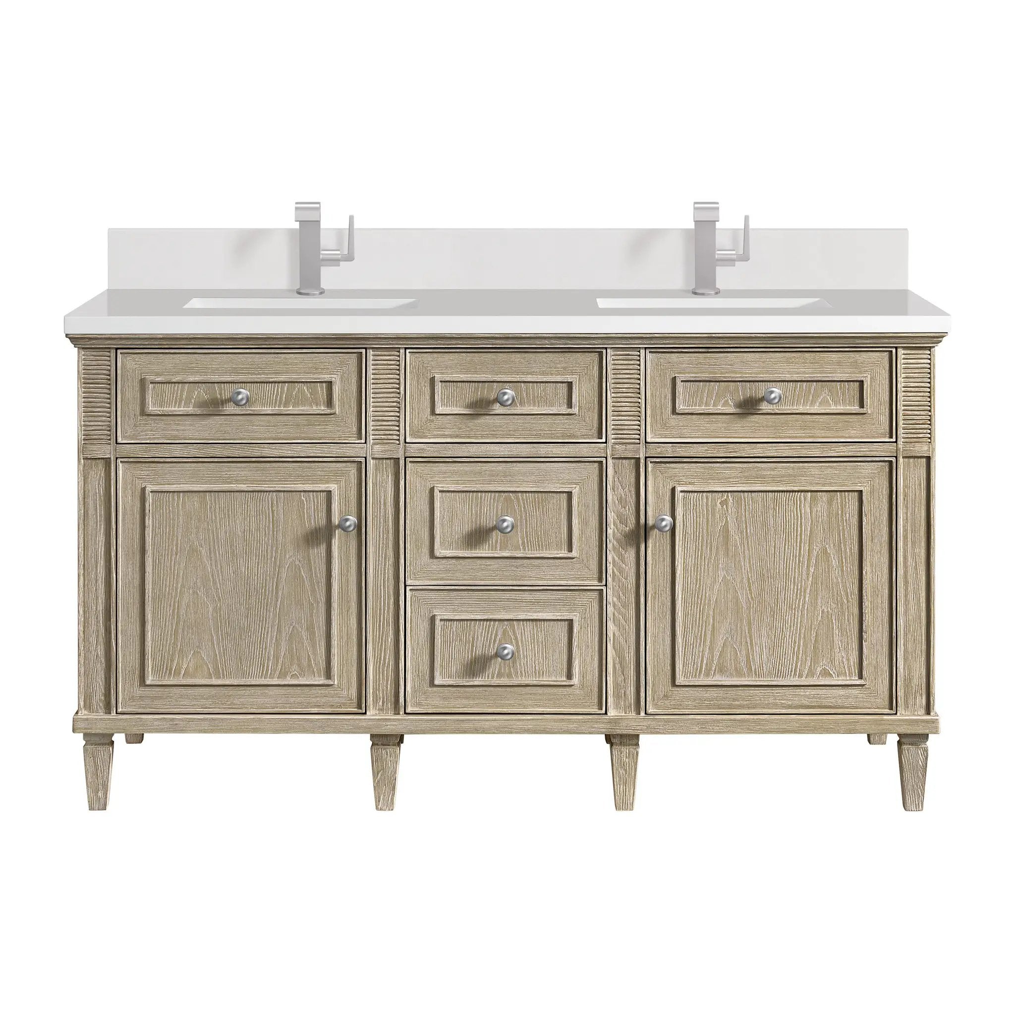 James Martin Lorelai 60" Double Vanity Set - Whitewashed Oak by James Martin Vanities