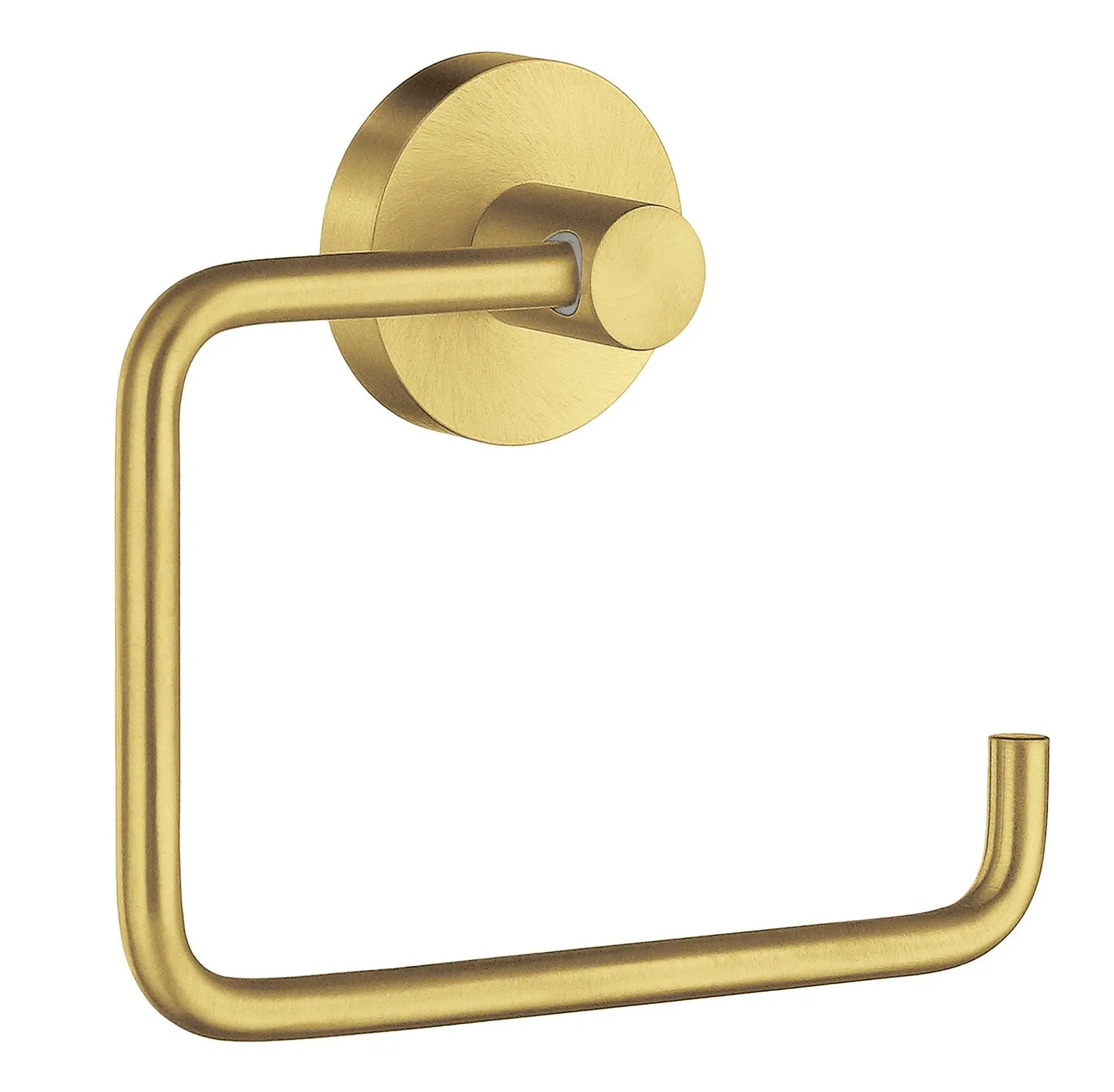 brushed brass toilet roll holder