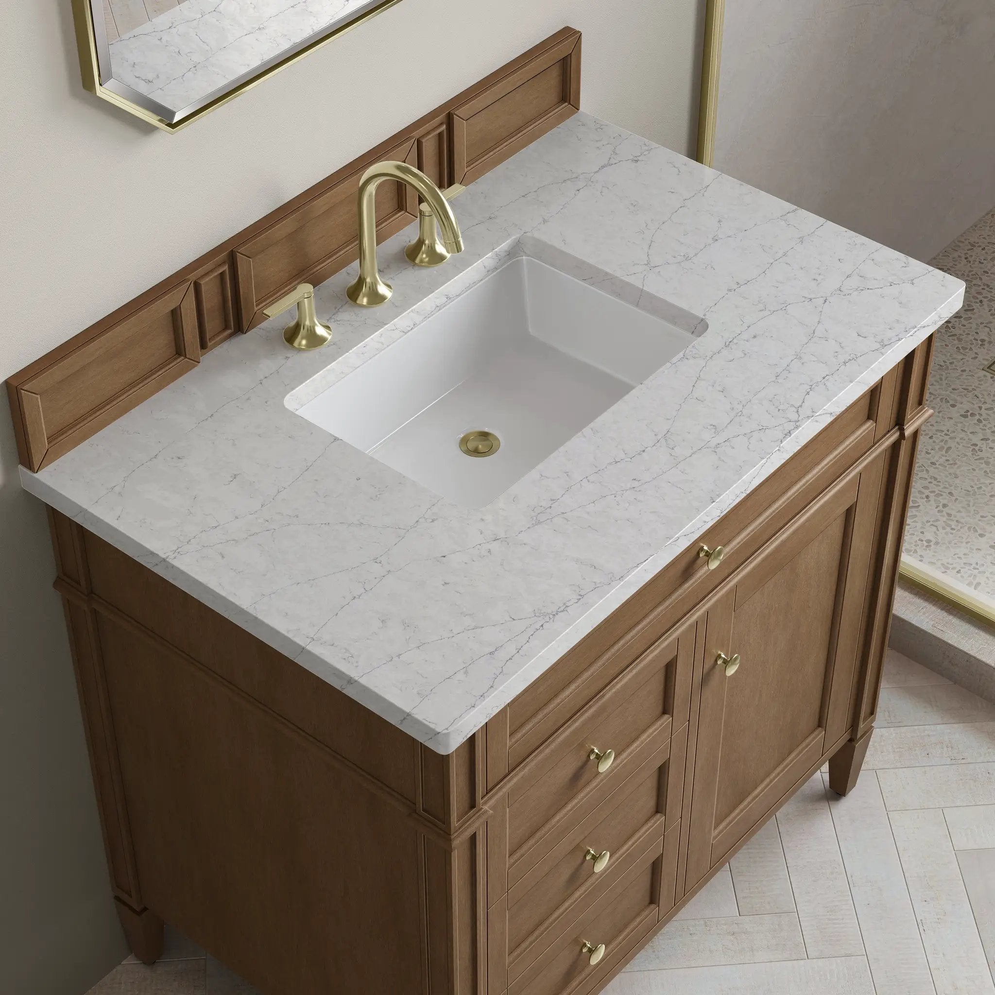 pecan vanity
