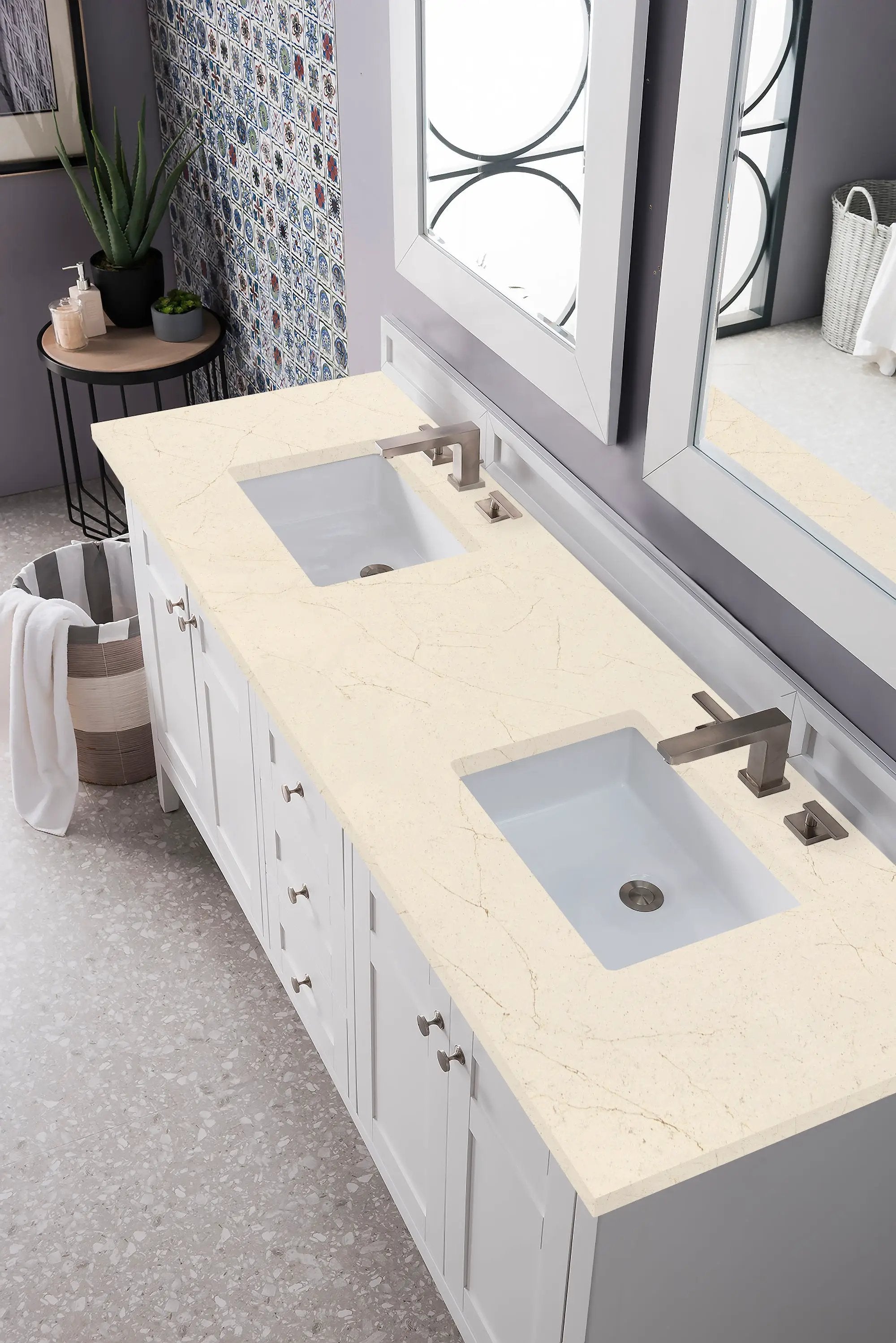 bright white vanity