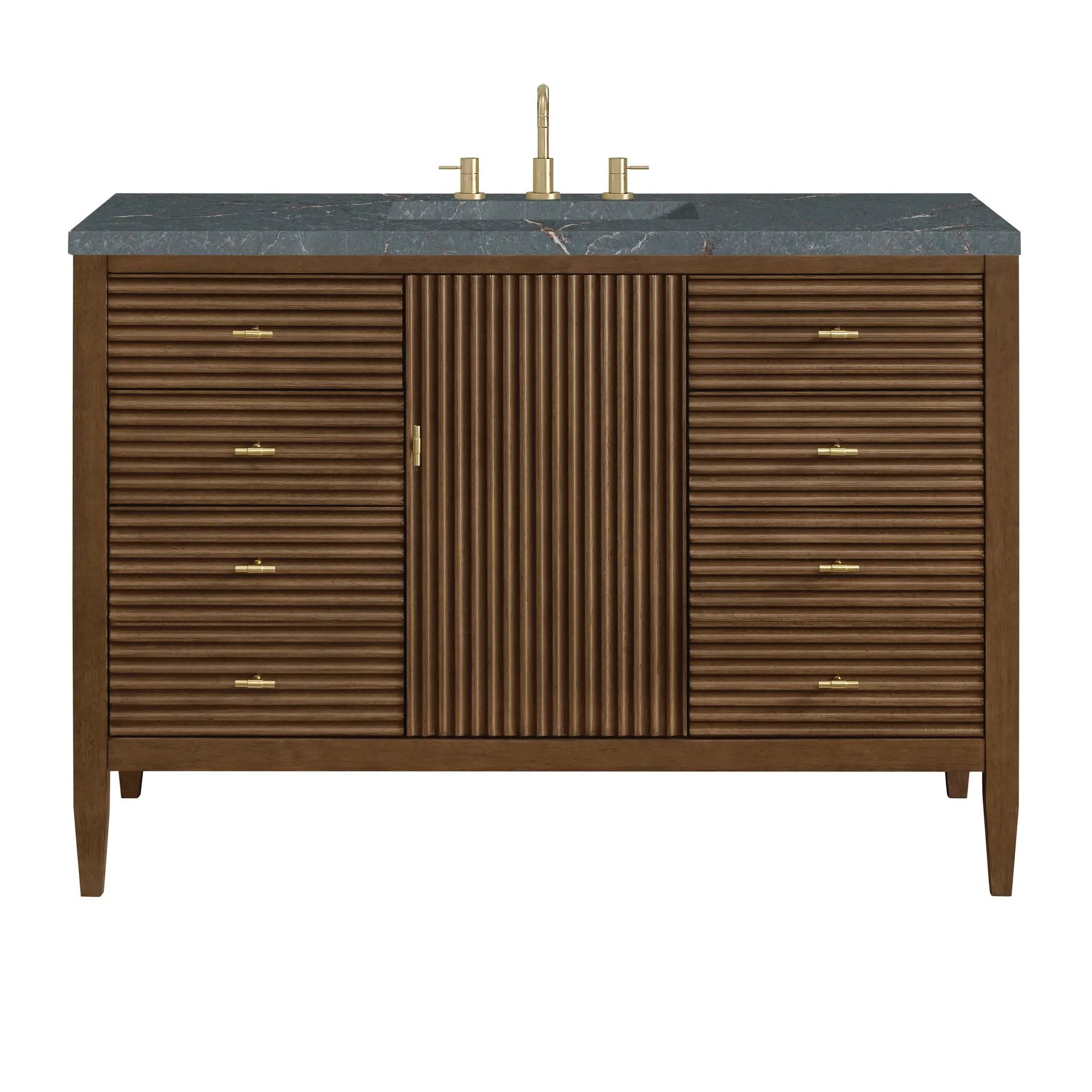 James Martin Myrrin 48" Single Vanity Set - Mid Century Walnut by James Martin Vanities