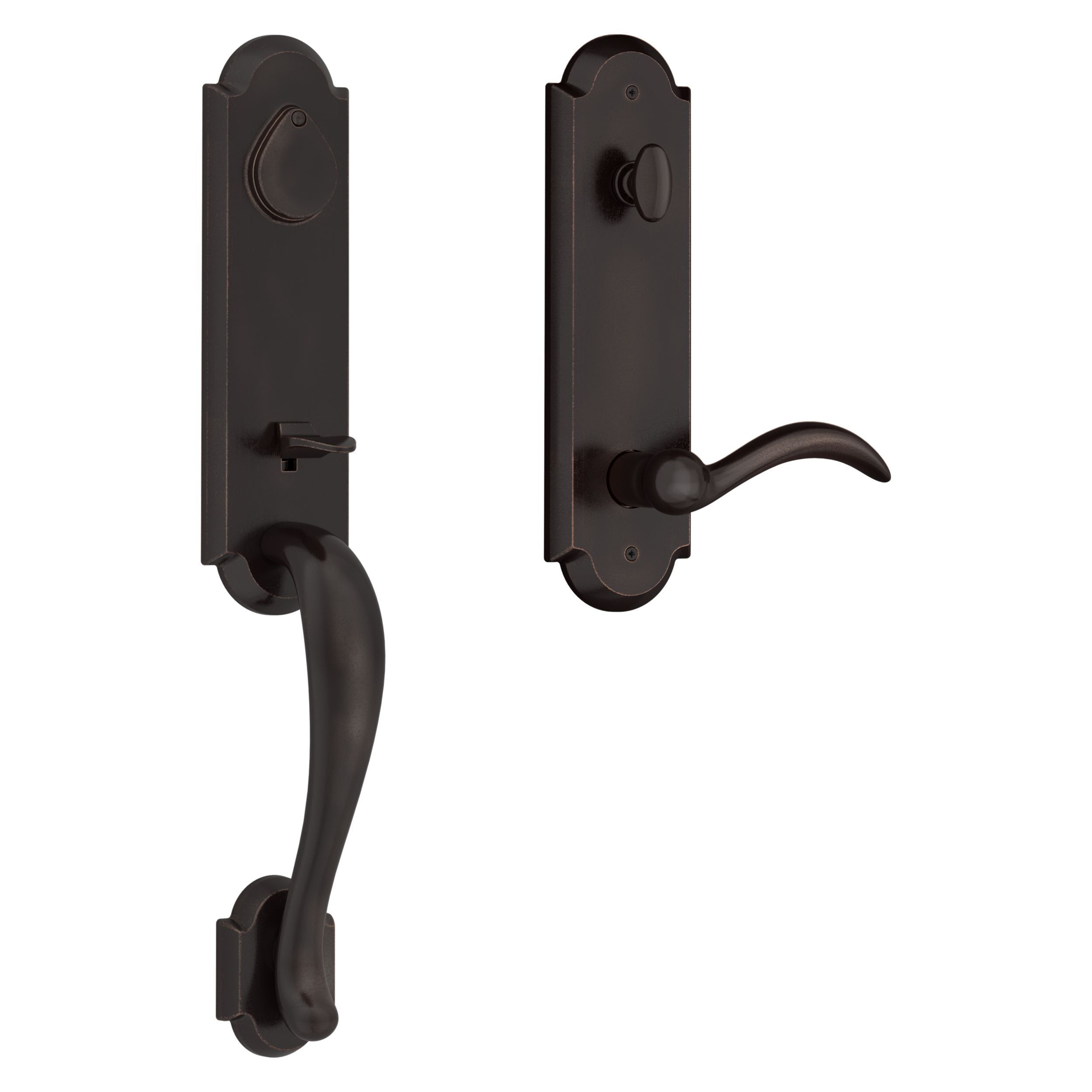 dark bronze door handle and lever
