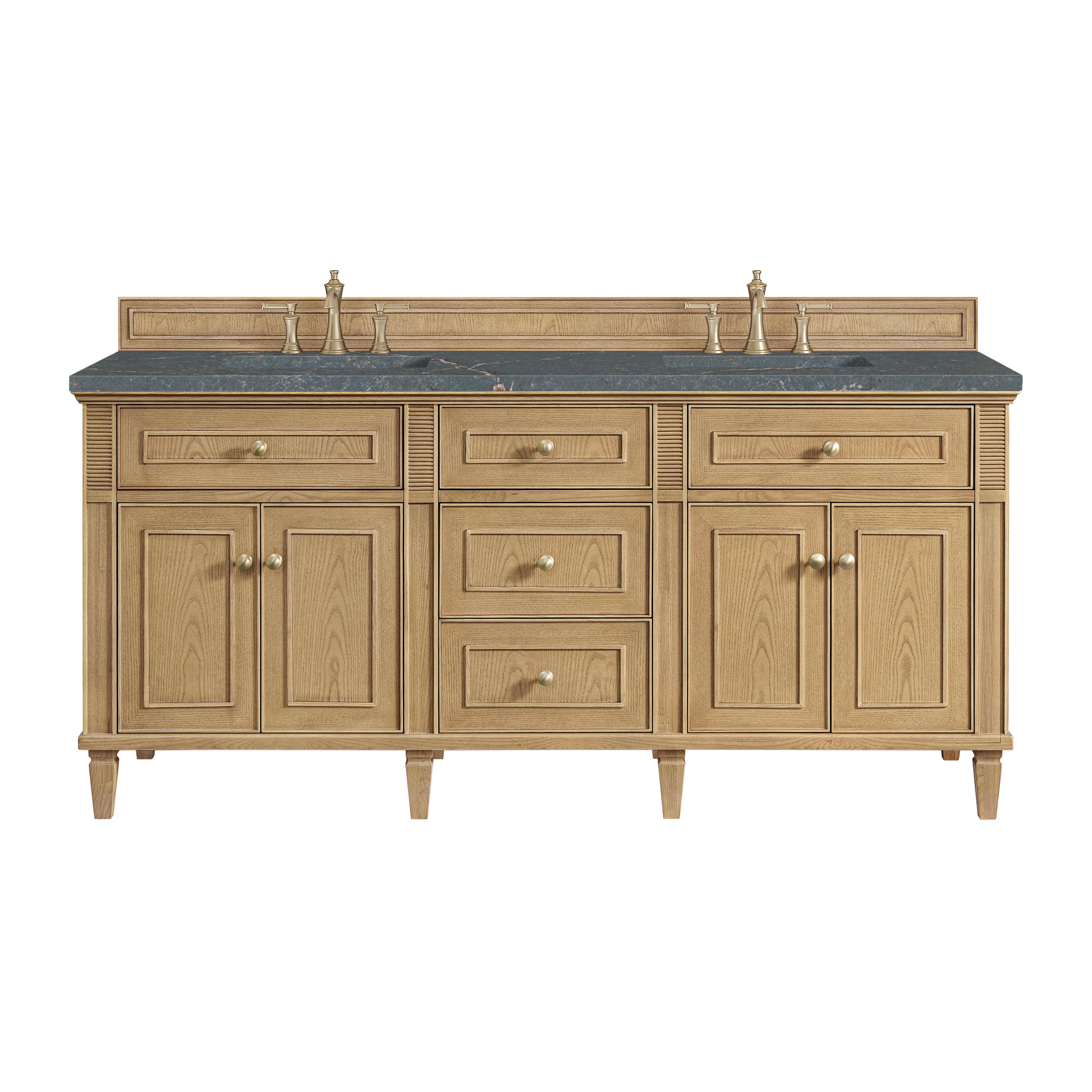 James Martin Vanities Lorelai 72" Double Vanity - Light Natural Oak