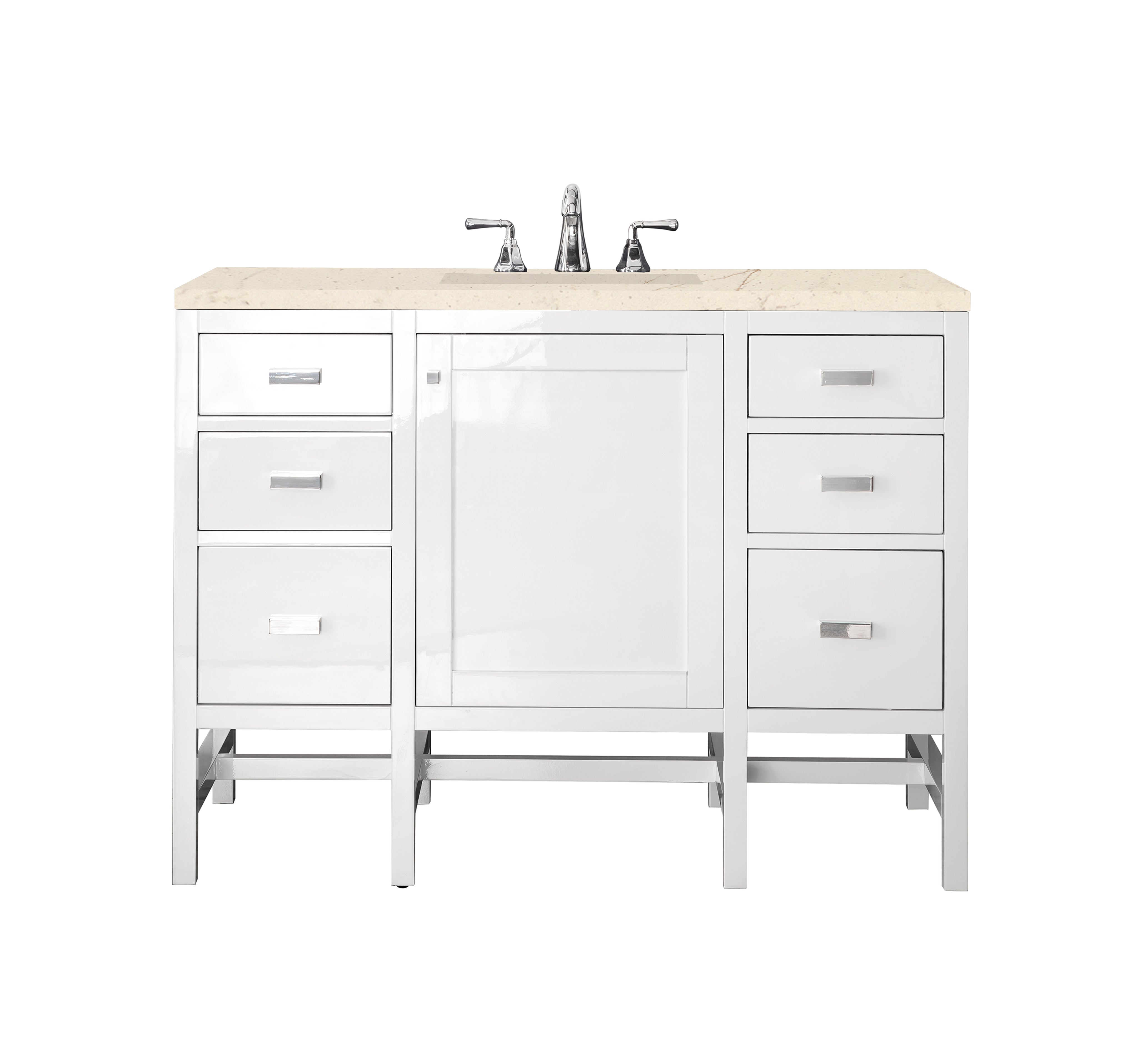 James Martin Vanities Addison 48" Single Vanity - Glossy White