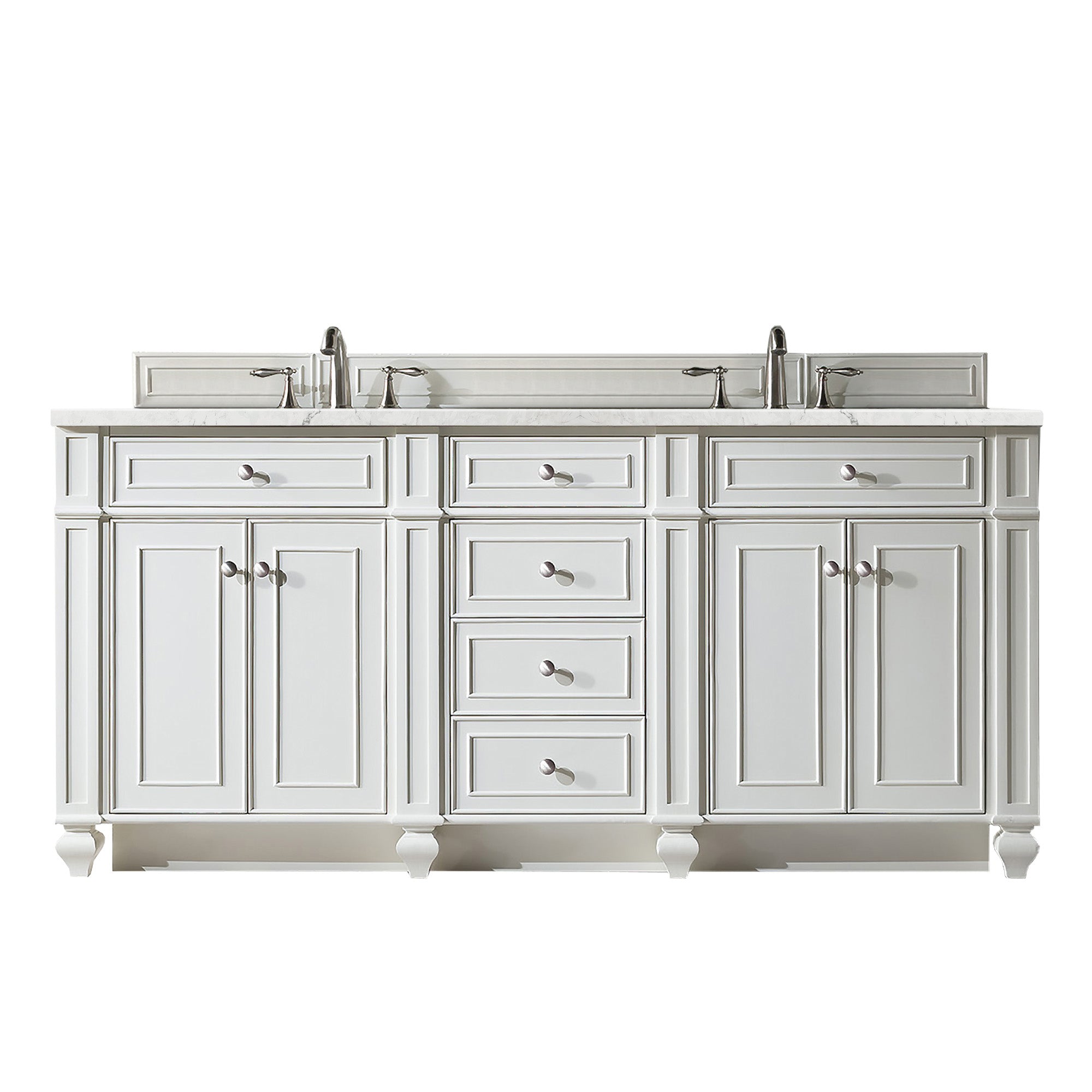James Martin Vanities Bristol 72" Double Vanity - Bright White