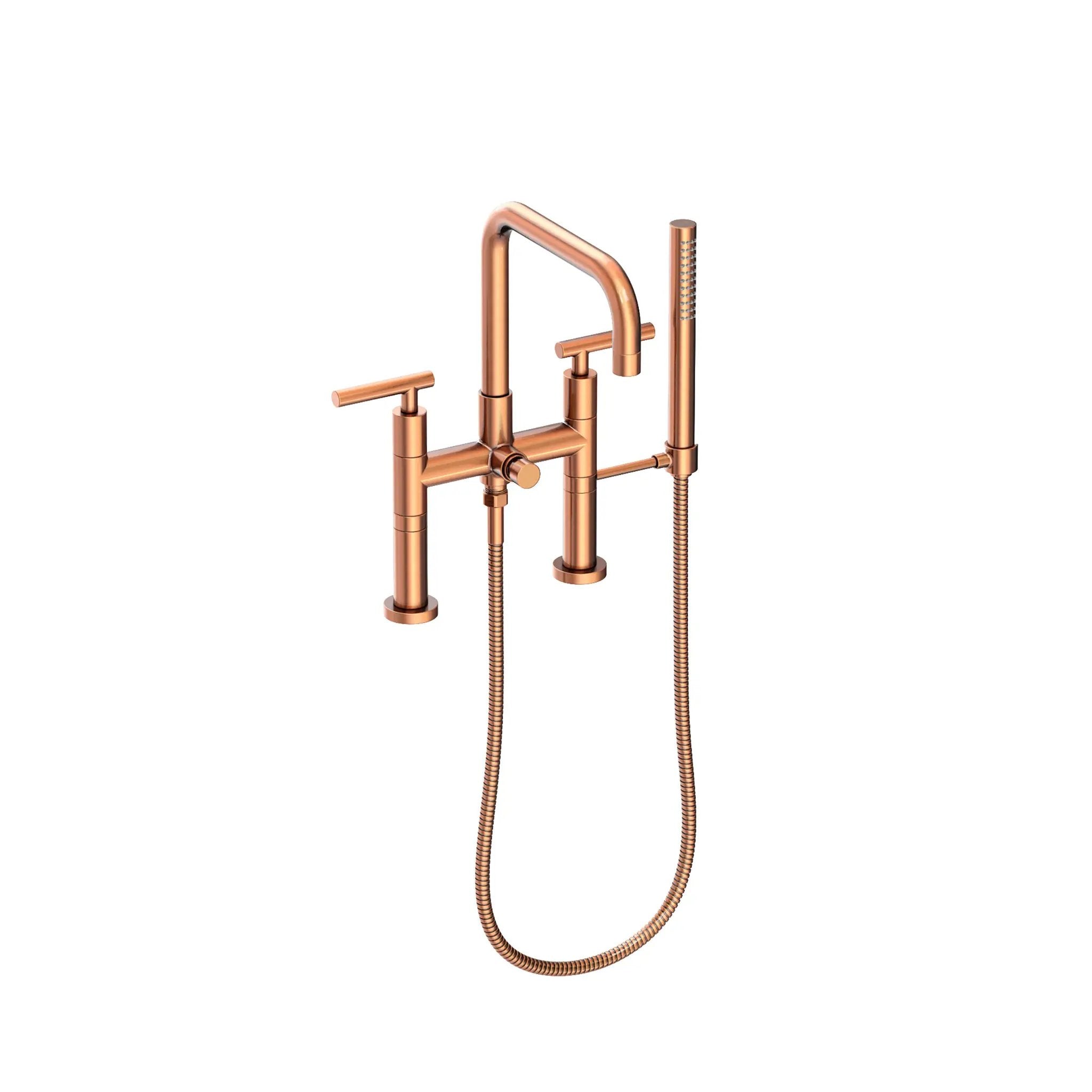 Newport Brass East Square Exposed Tub & Hand Shower Set - Deck Mount by Newport Brass