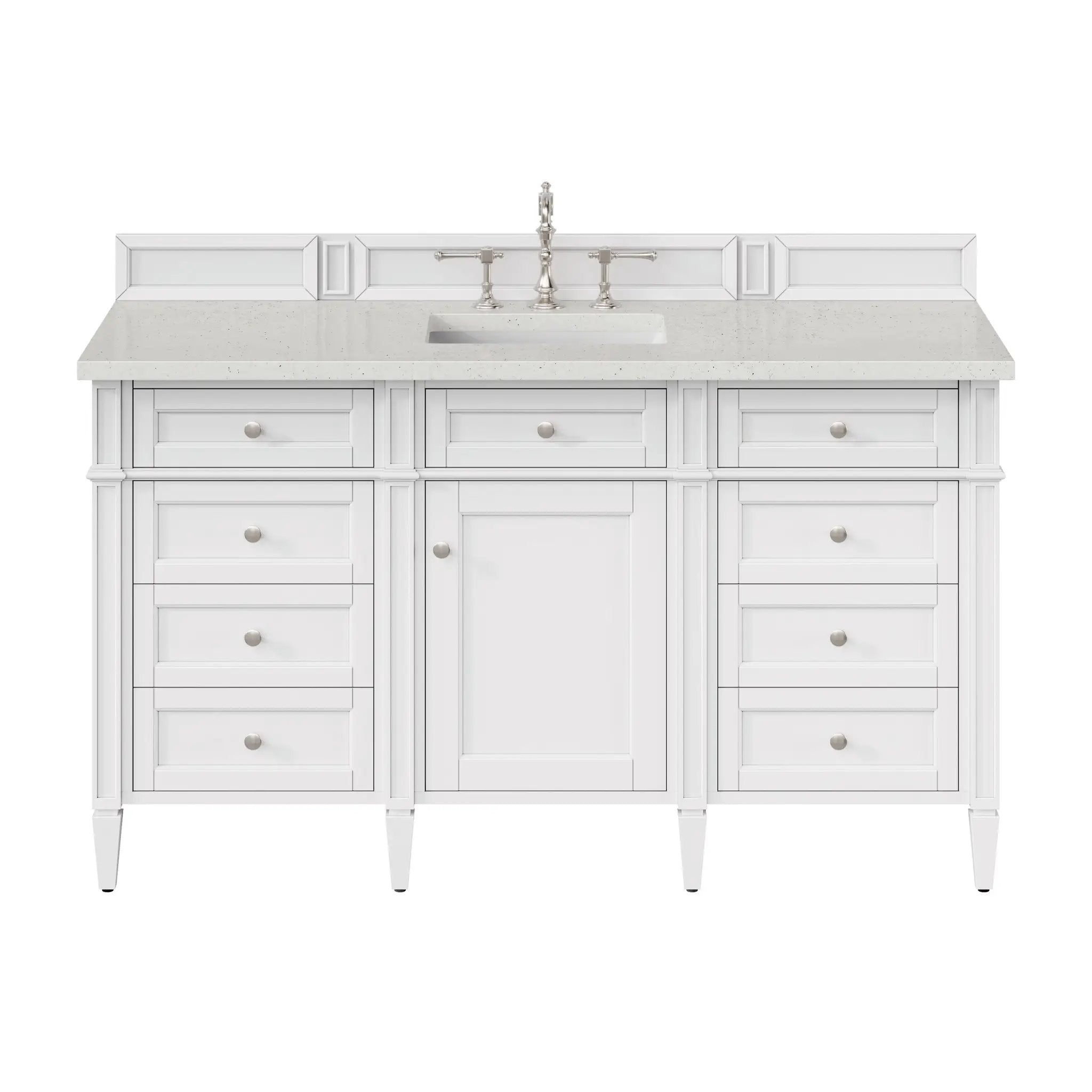 James Martin Brittany 60" Single Vanity Set - Bright White by James Martin Vanities