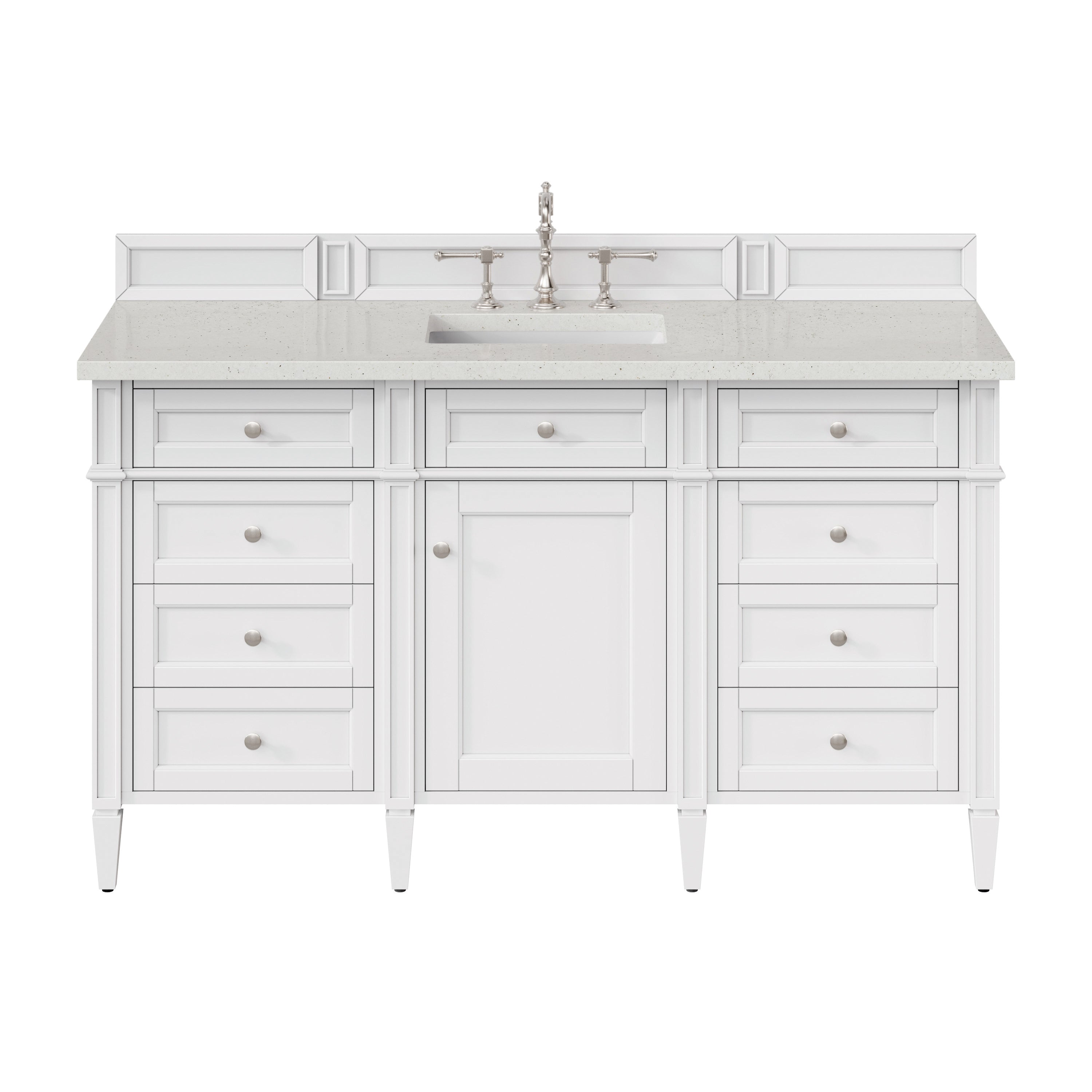 James Martin Vanities Brittany 60" Single Vanity - Bright White
