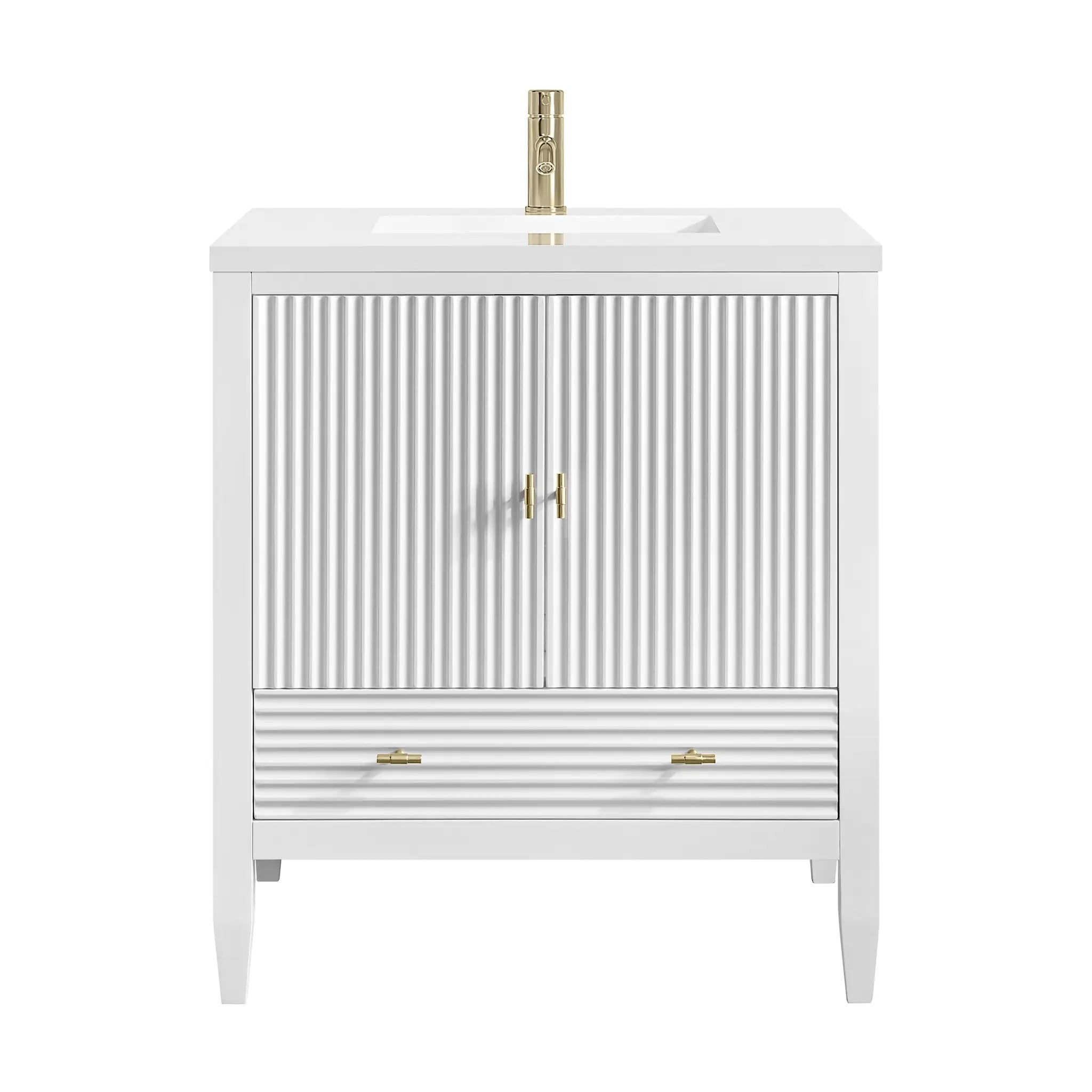James Martin Myrrin 30" Single Vanity Set - Bright White by James Martin Vanities