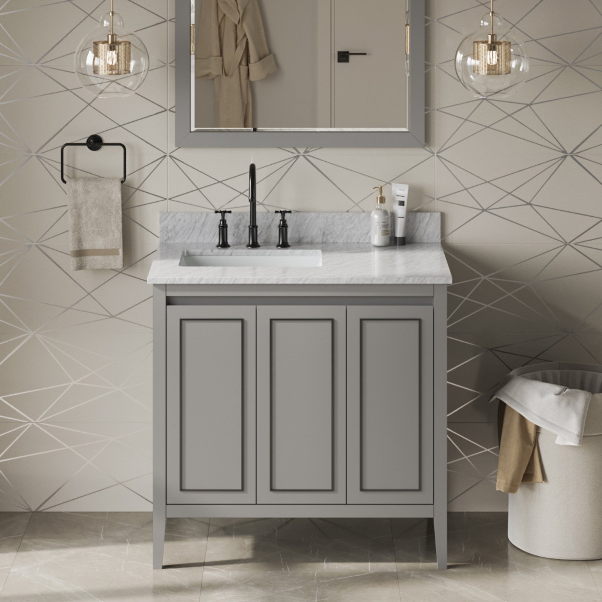 Jeffrey Alexander 36" Percival Vanity Set