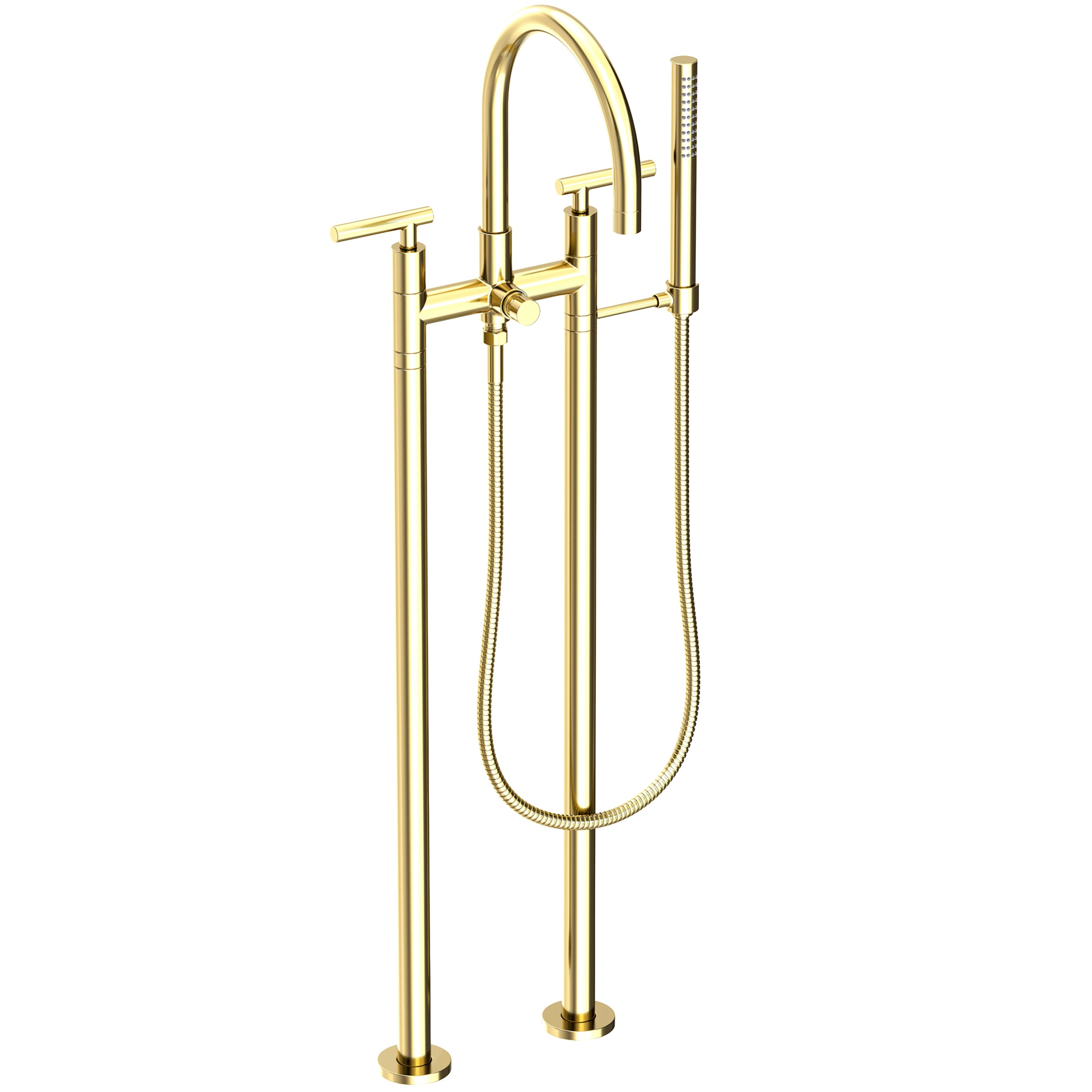 Newport Brass East Linear Exposed Tub & Hand Shower Set w/Risers